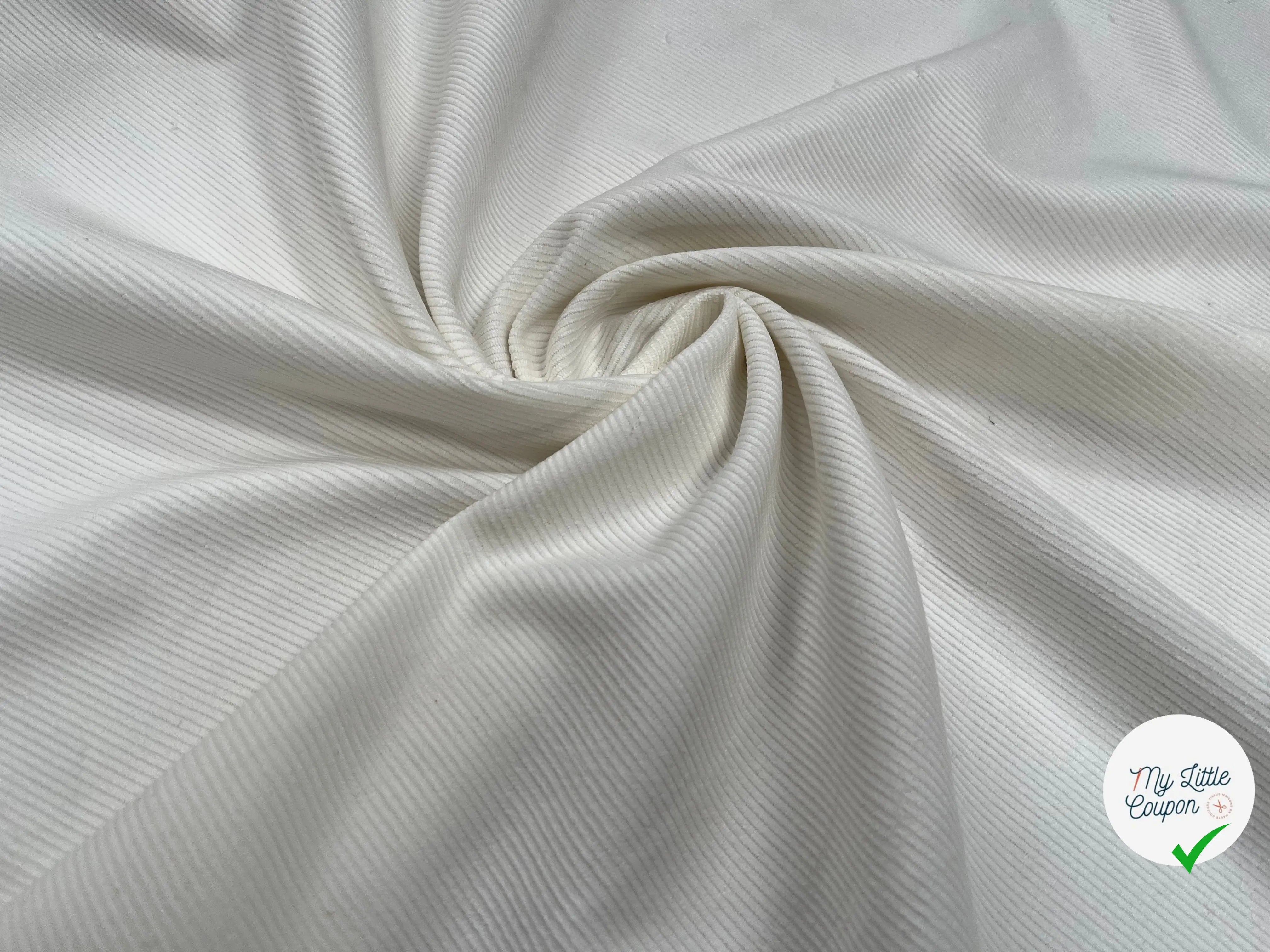 VELOURS 500 RAIES COTELLÉ BLANC - My Little Coupon
