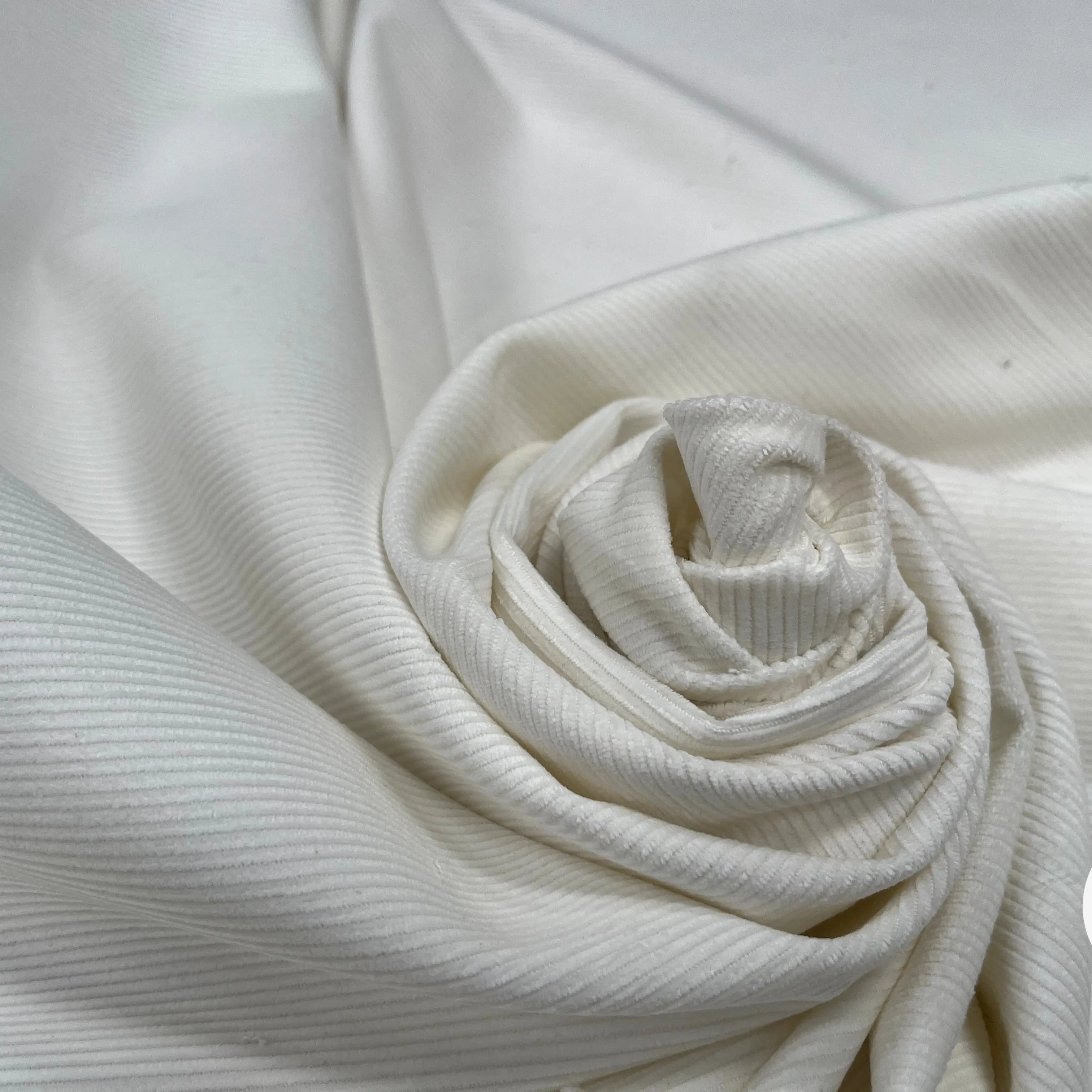 VELOURS 500 RAIES COTELLÉ BLANC - My Little Coupon