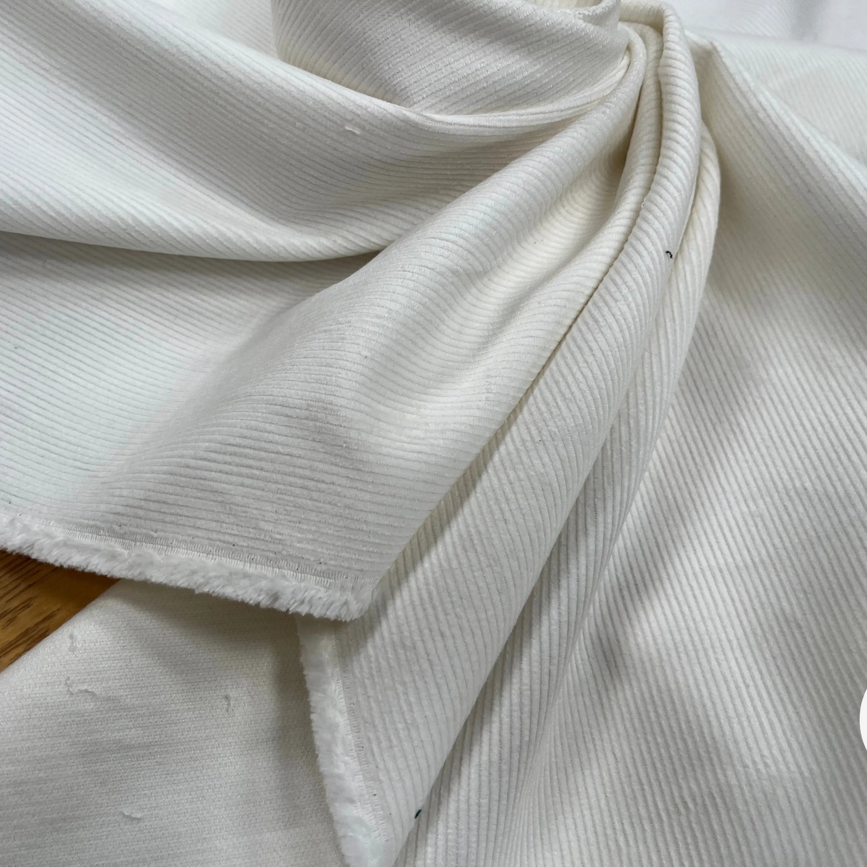 VELOURS 500 RAIES COTELLÉ BLANC - My Little Coupon