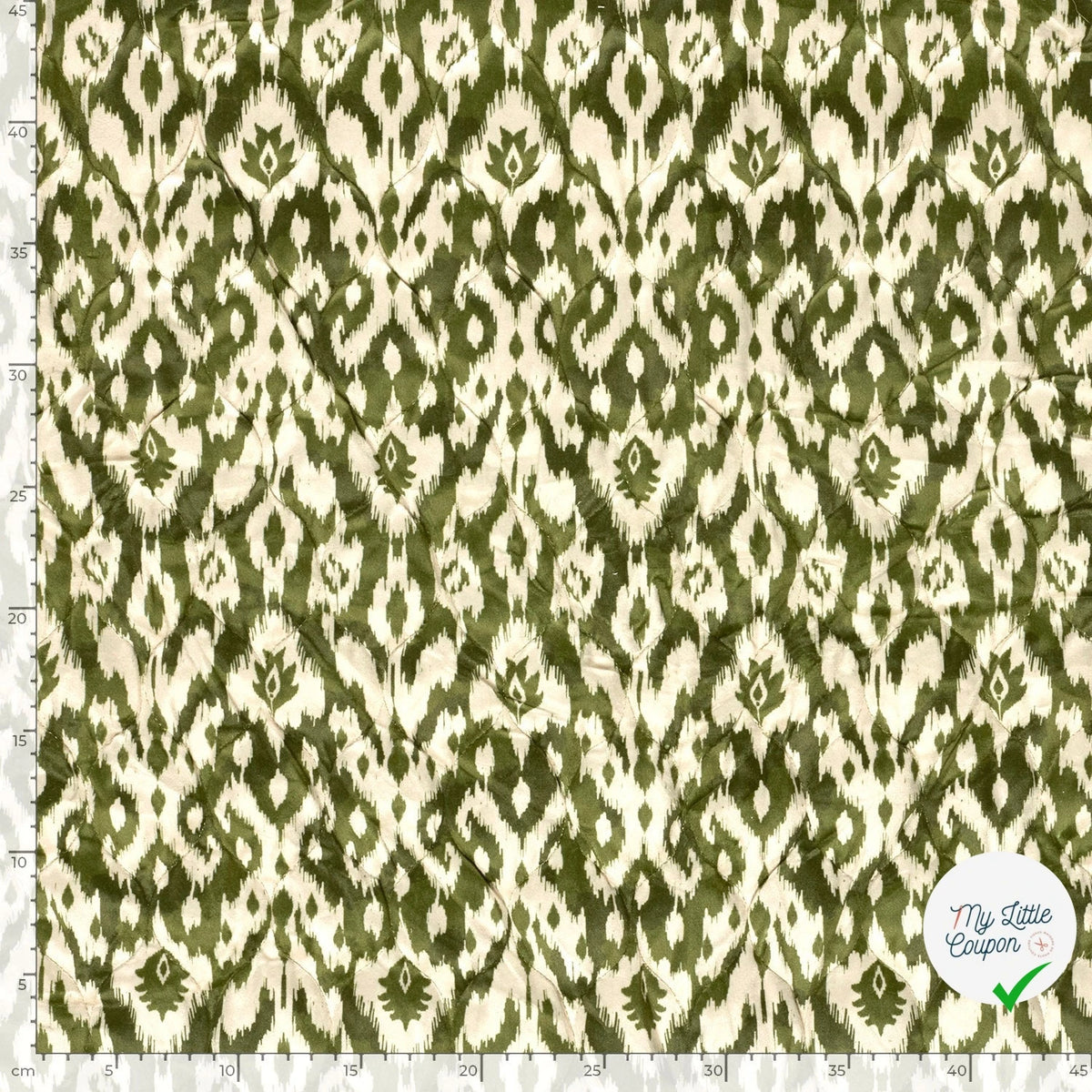 Velours abstrait vert kaki