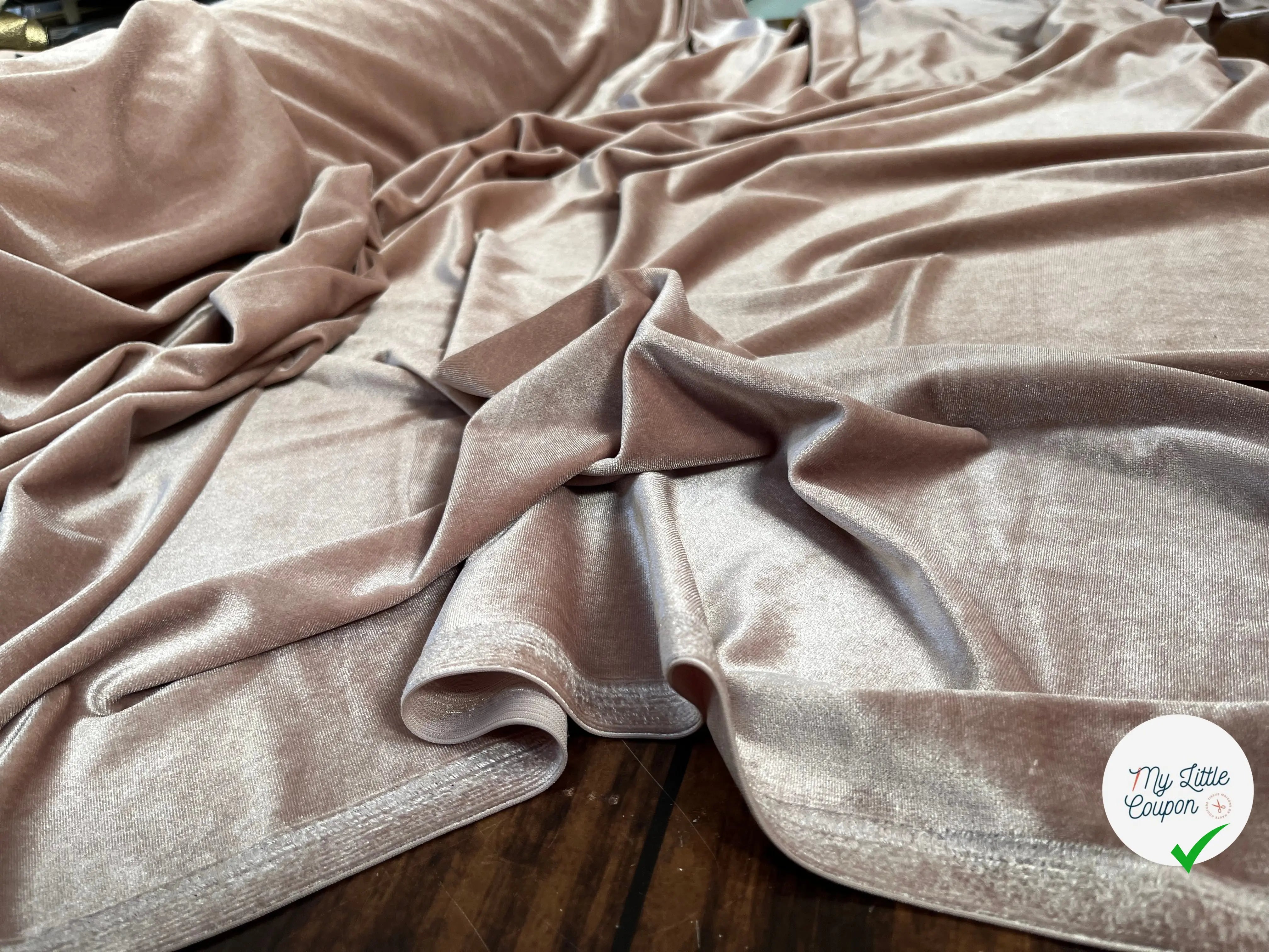 VELOURS CARVICO MAILLE STRETCH BEIGE - My Little Coupon