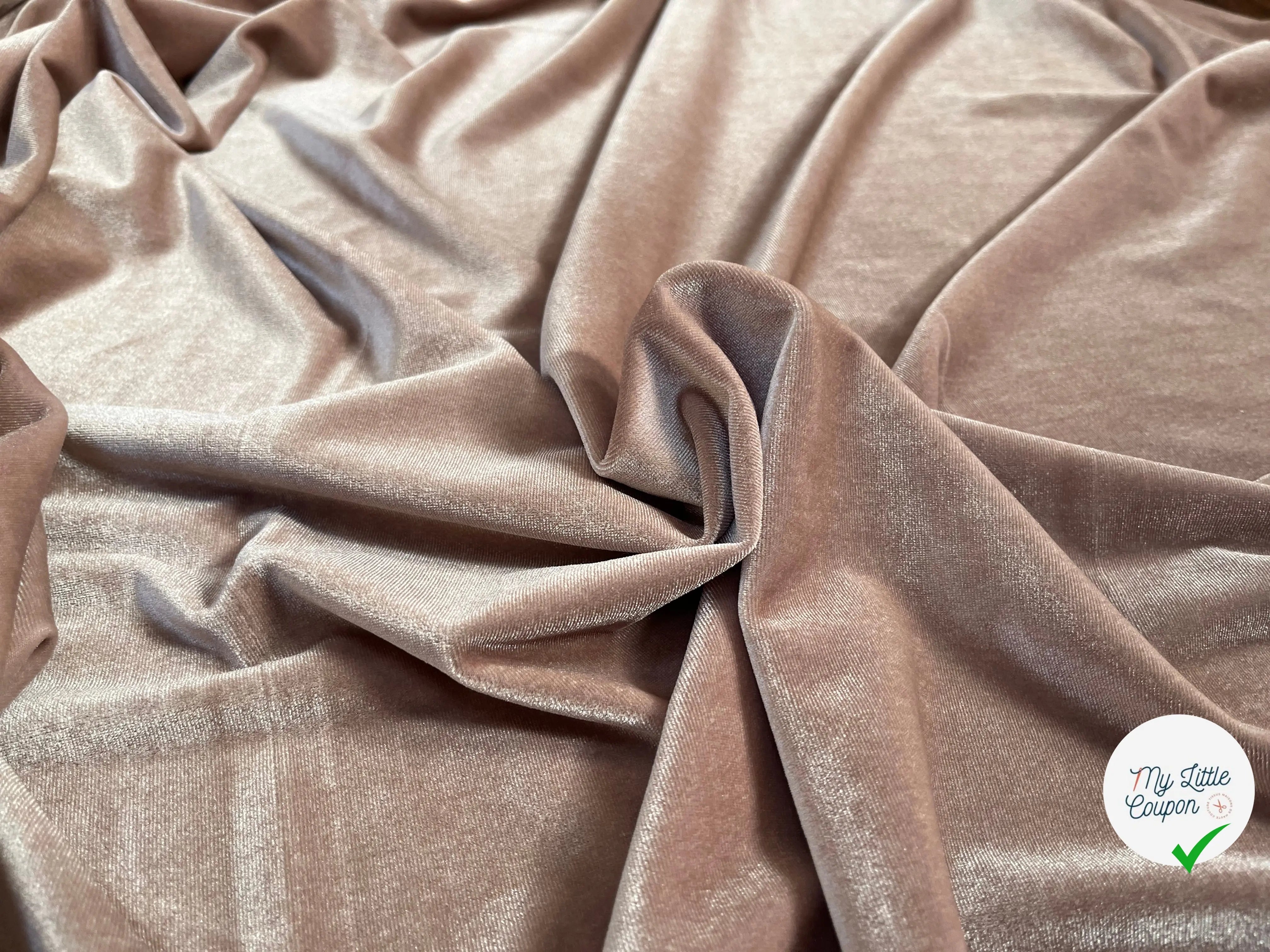 VELOURS CARVICO MAILLE STRETCH BEIGE - My Little Coupon