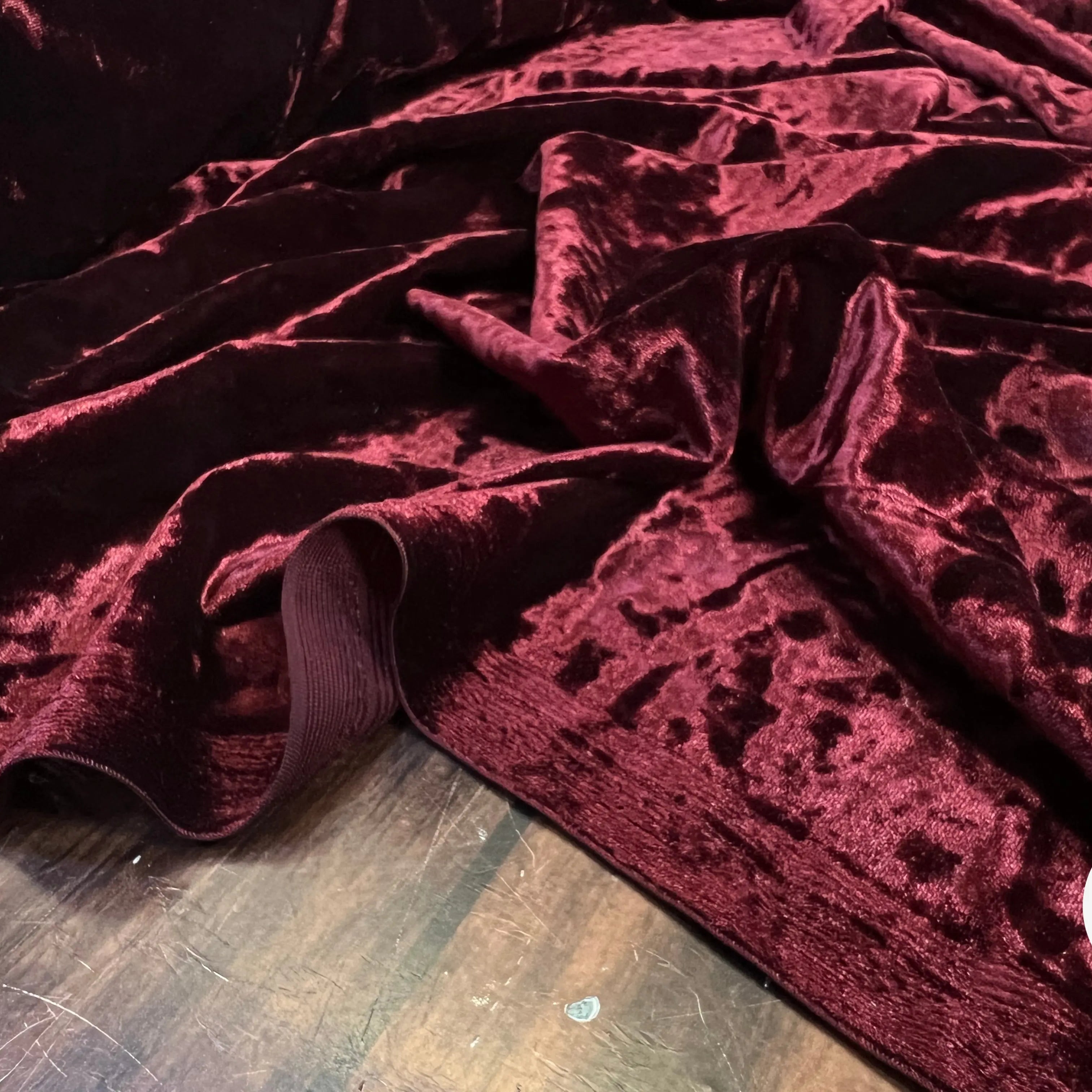 VELOURS CARVICO MAILLE STRETCH BORDEAUX - My Little Coupon