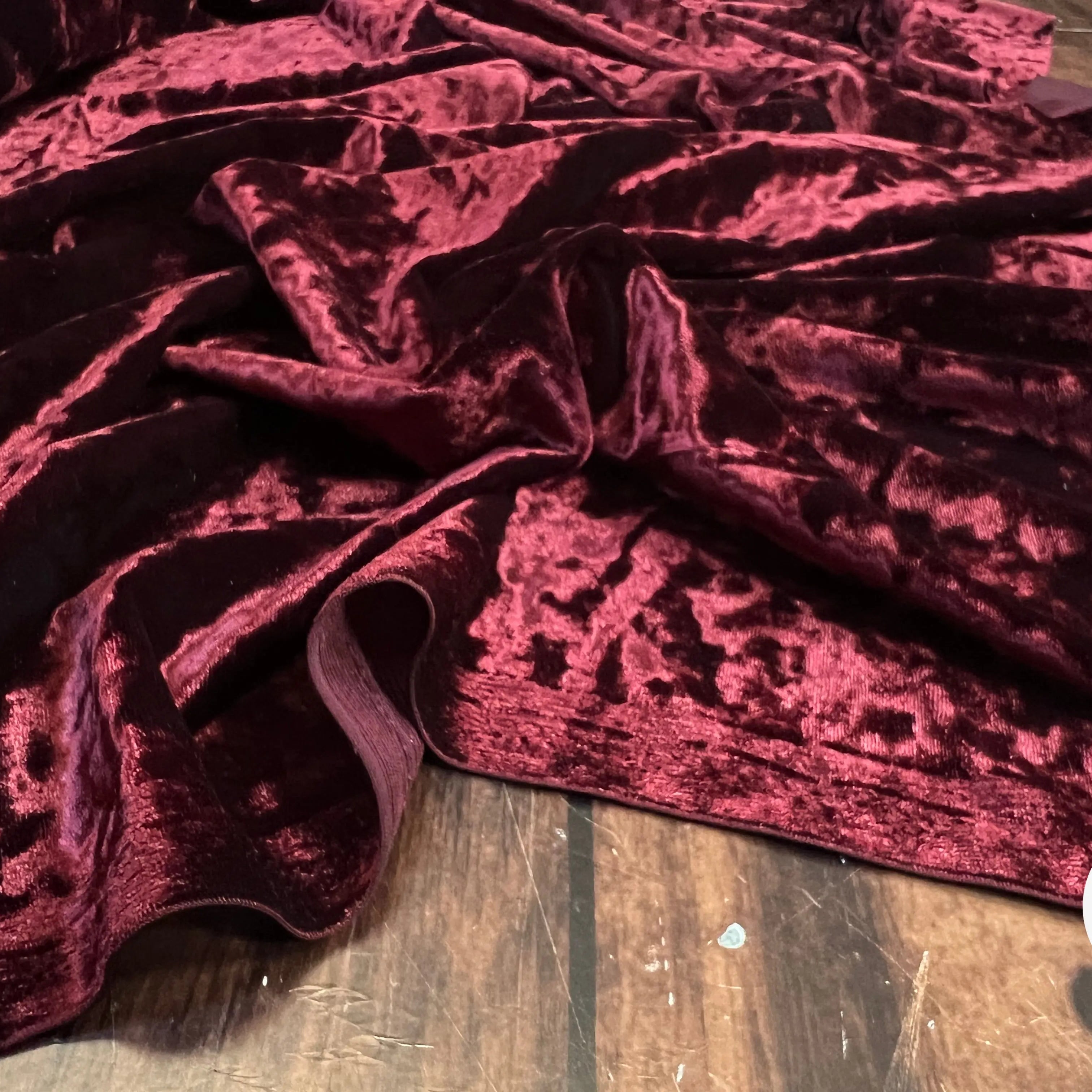 VELOURS CARVICO MAILLE STRETCH BORDEAUX - My Little Coupon