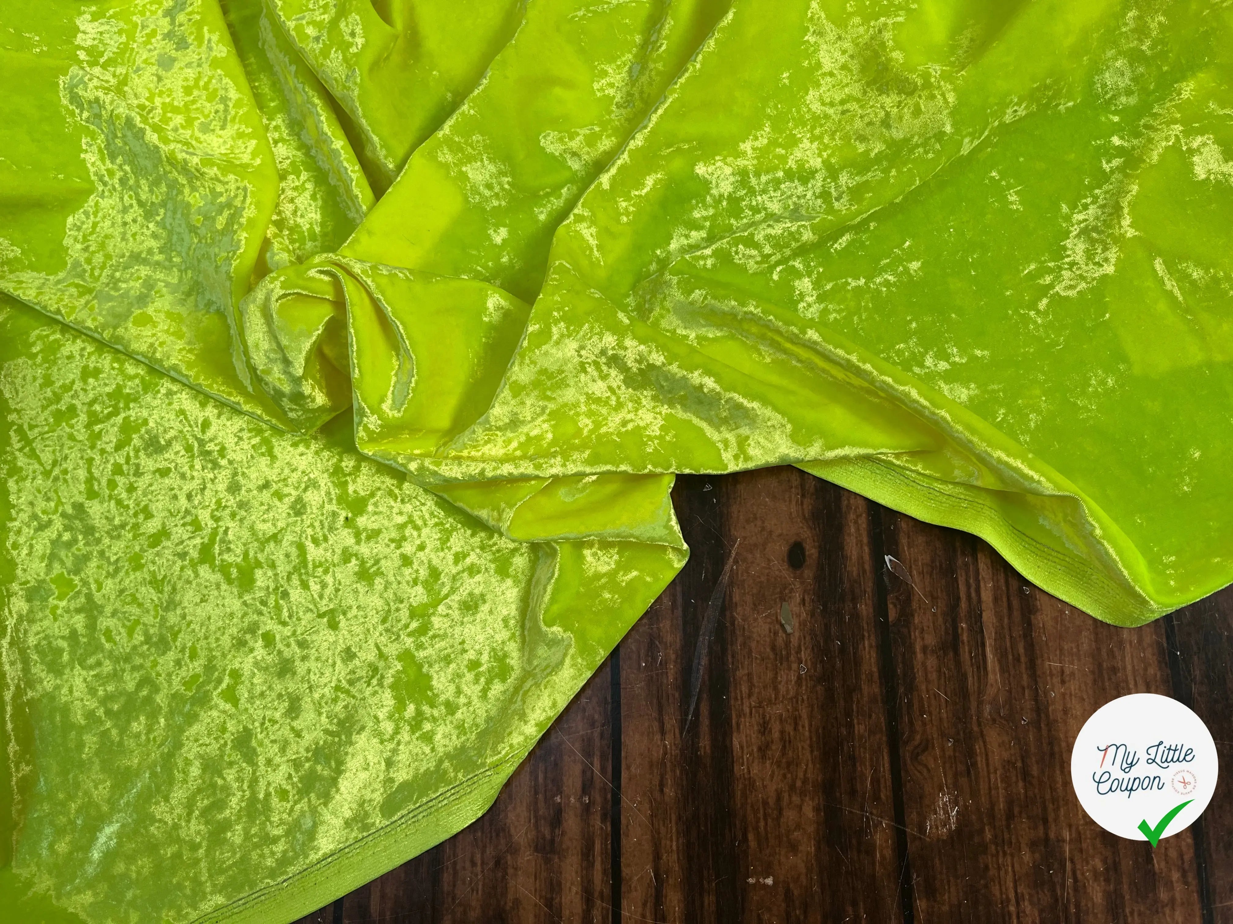 VELOURS CARVICO MAILLE STRETCH JAUNE FLUO - My Little Coupon