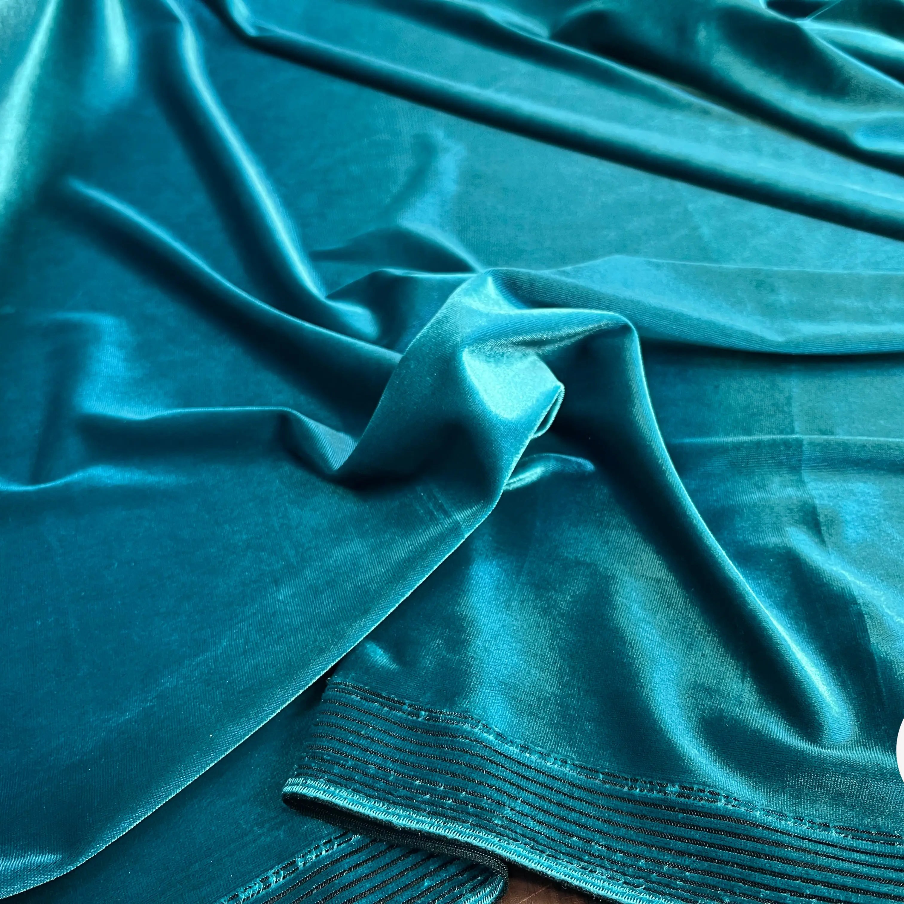 VELOURS CARVICO MAILLE STRETCH LAGOON - My Little Coupon