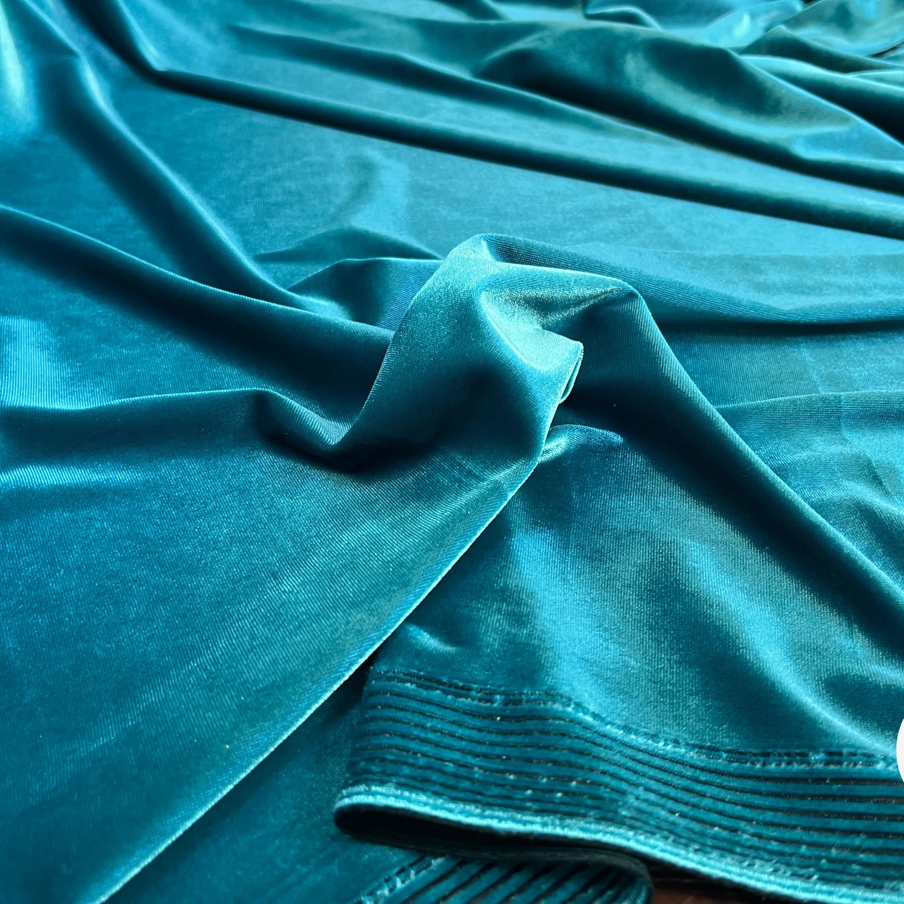 VELOURS CARVICO MAILLE STRETCH LAGOON - My Little Coupon