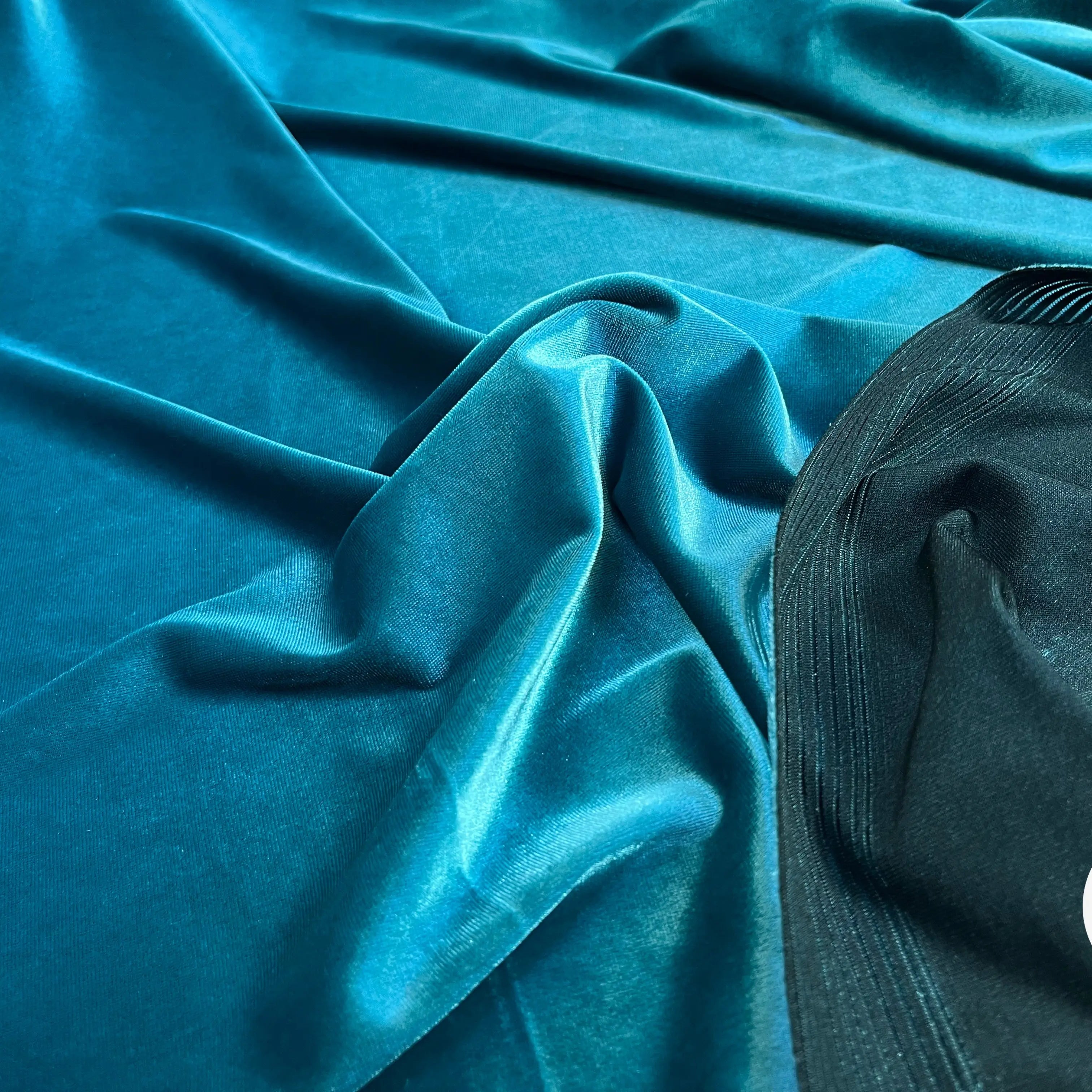 VELOURS CARVICO MAILLE STRETCH LAGOON - My Little Coupon