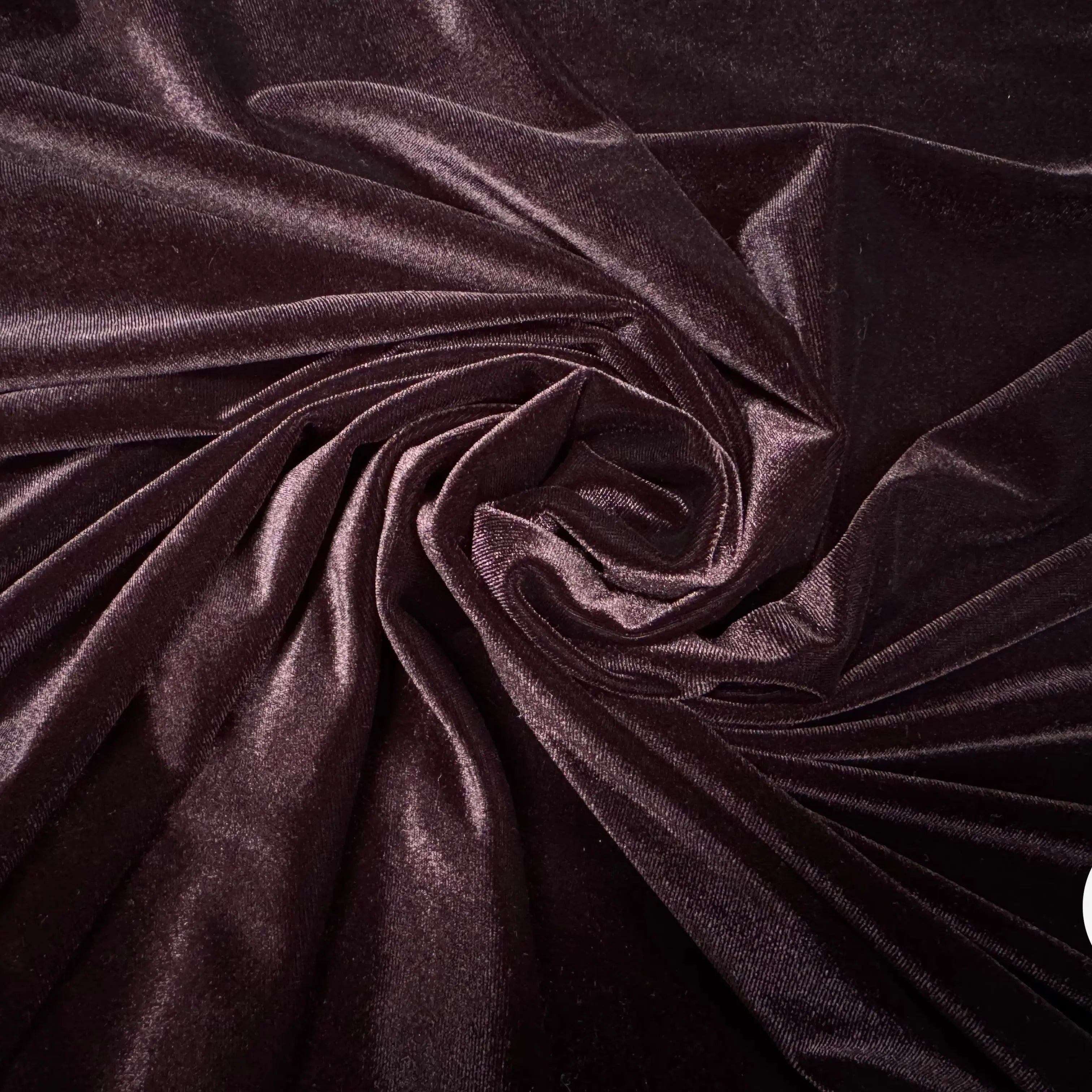 VELOURS CARVICO MAILLE STRETCH MARRON FONCÉ - My Little Coupon