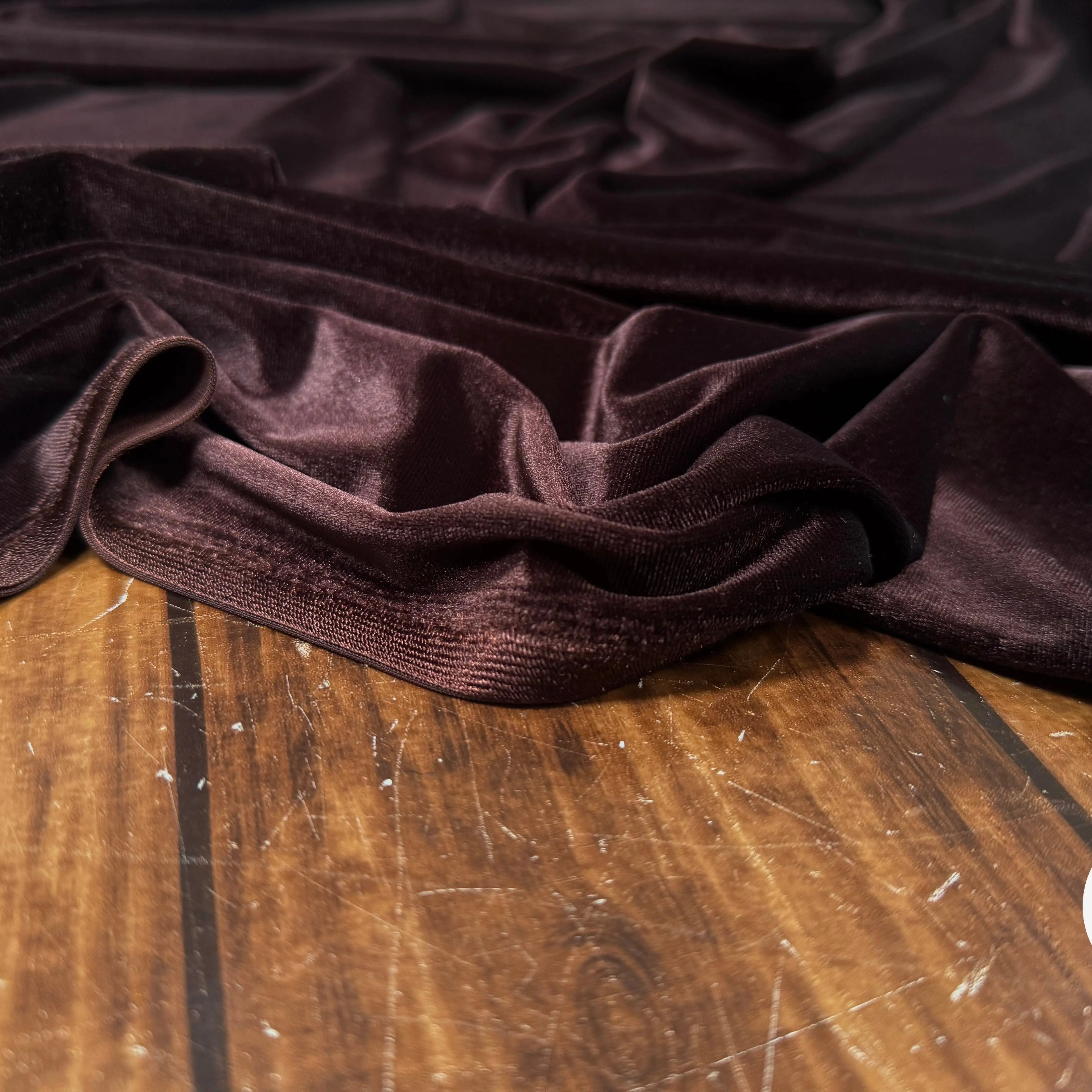 VELOURS CARVICO MAILLE STRETCH MARRON FONCÉ - My Little Coupon