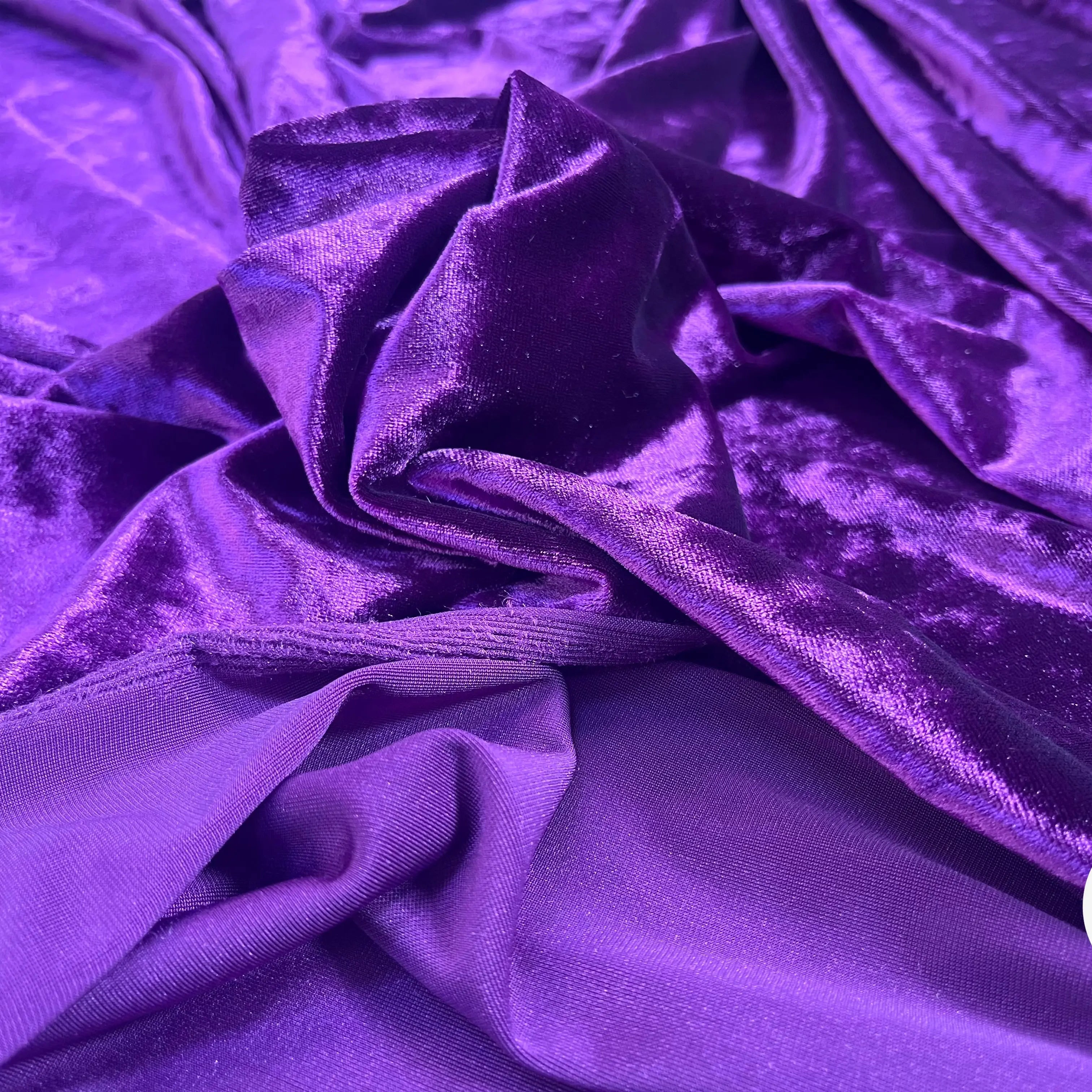 VELOURS CARVICO MAILLE STRETCH MAUVE VIOLET - My Little Coupon