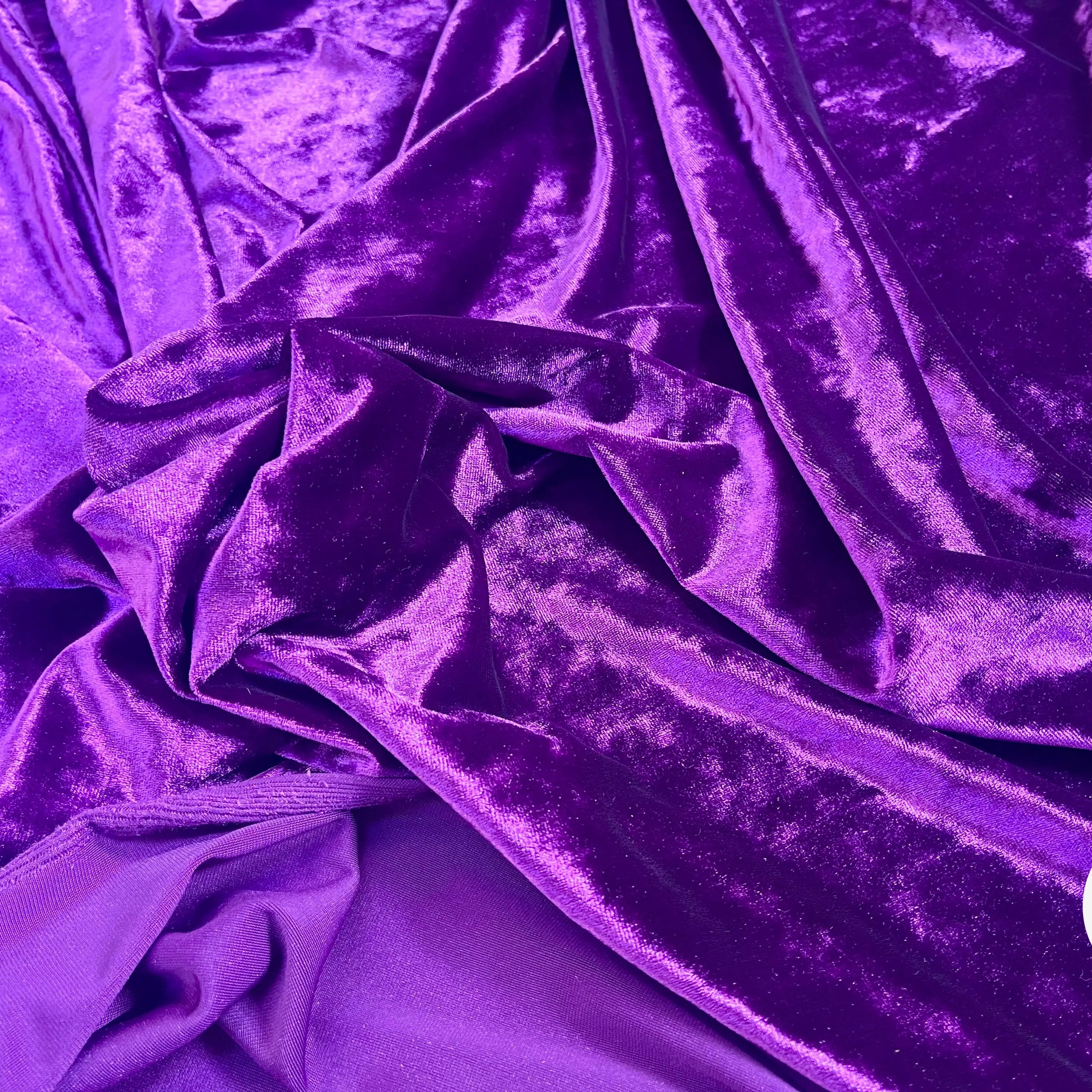 VELOURS CARVICO MAILLE STRETCH MAUVE VIOLET - My Little Coupon