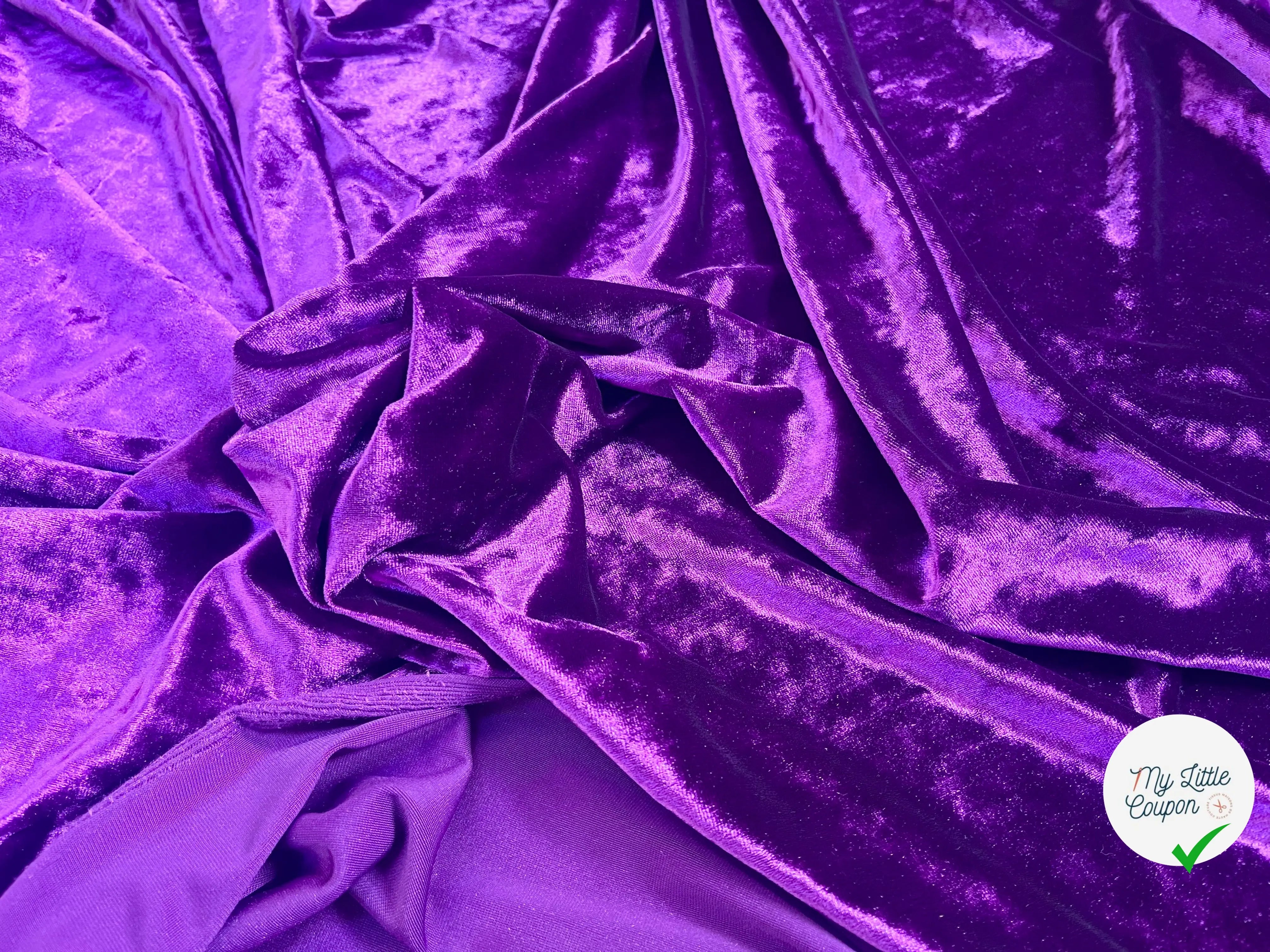 VELOURS CARVICO MAILLE STRETCH MAUVE VIOLET - My Little Coupon