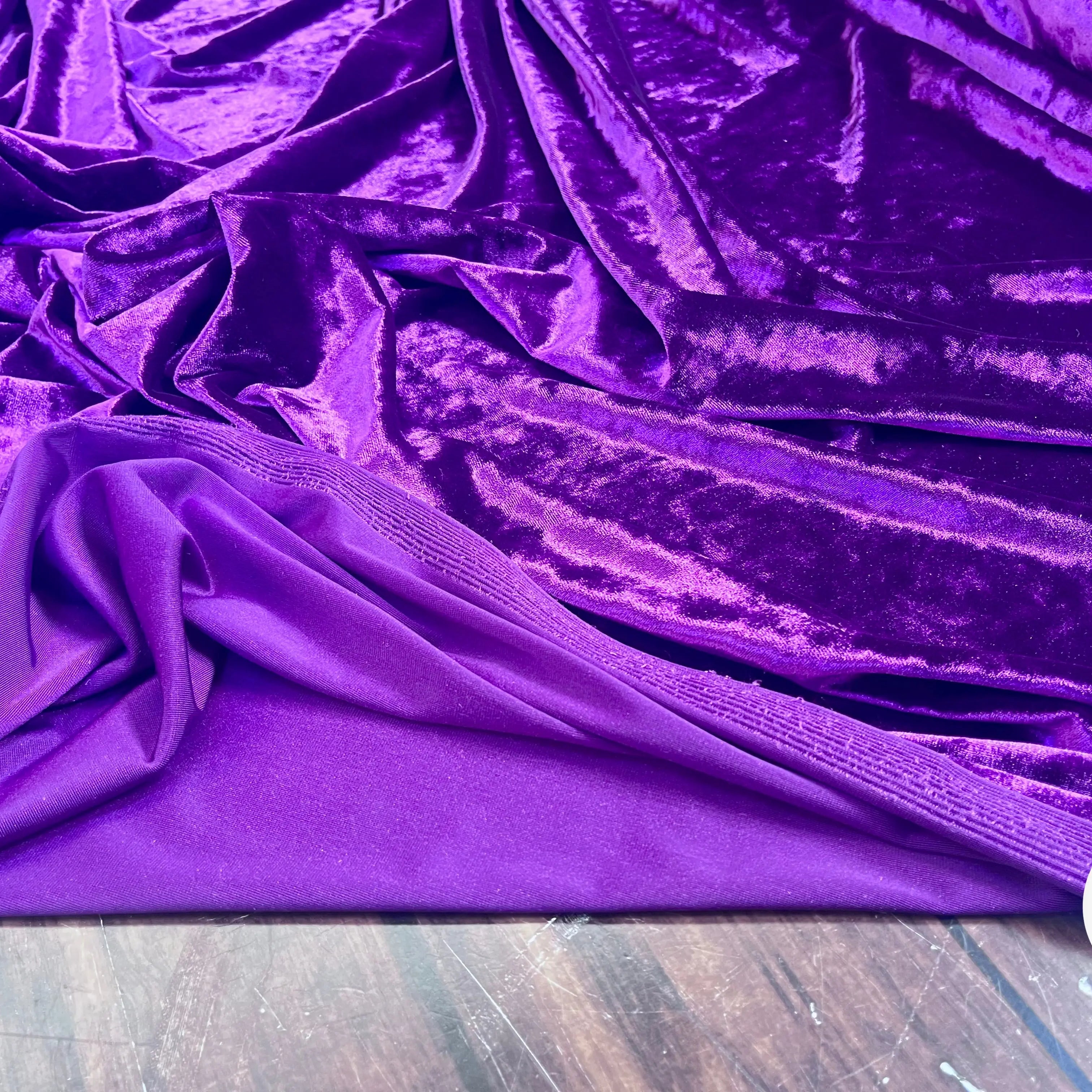 VELOURS CARVICO MAILLE STRETCH MAUVE VIOLET - My Little Coupon