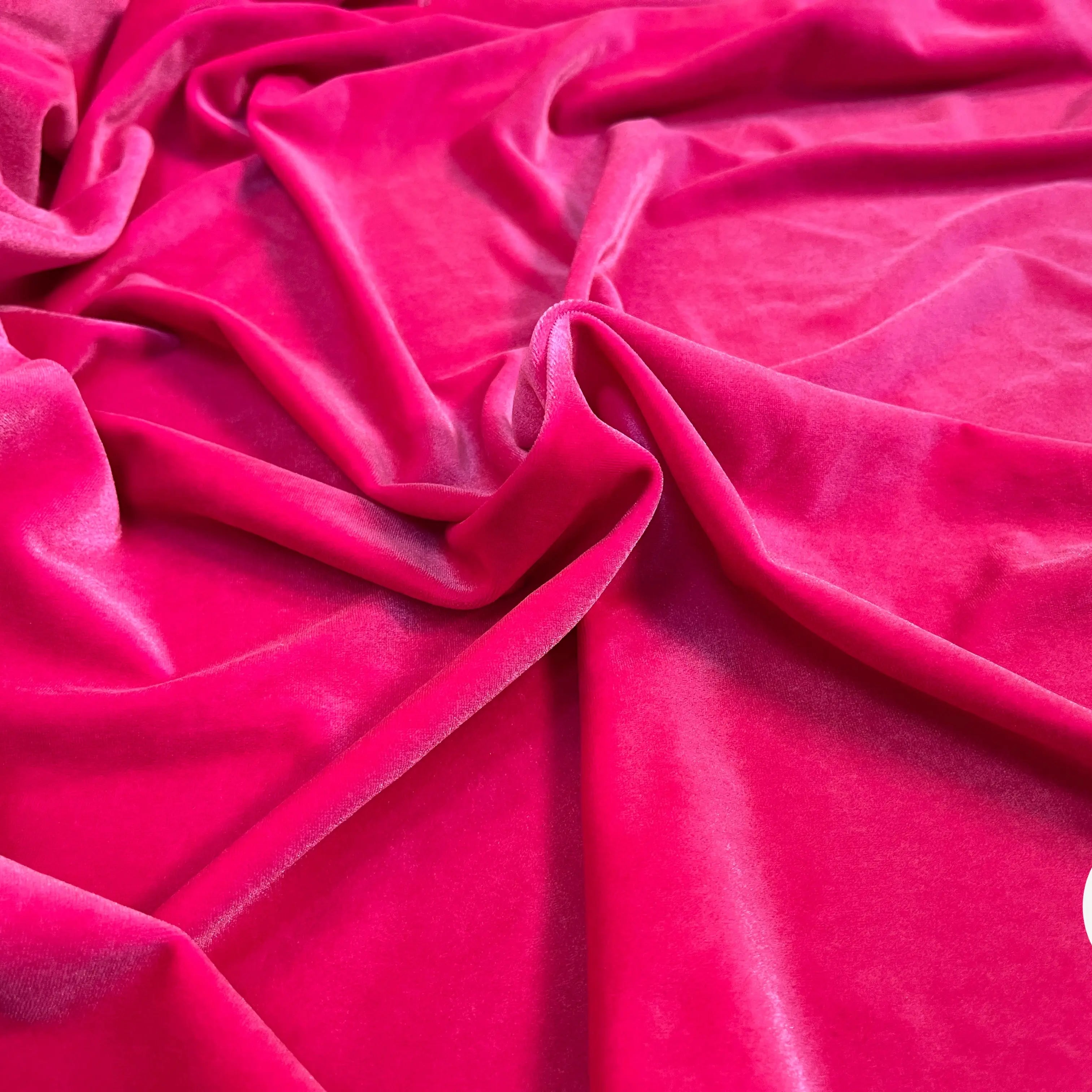 VELOURS CARVICO MAILLE STRETCH ROSE - My Little Coupon