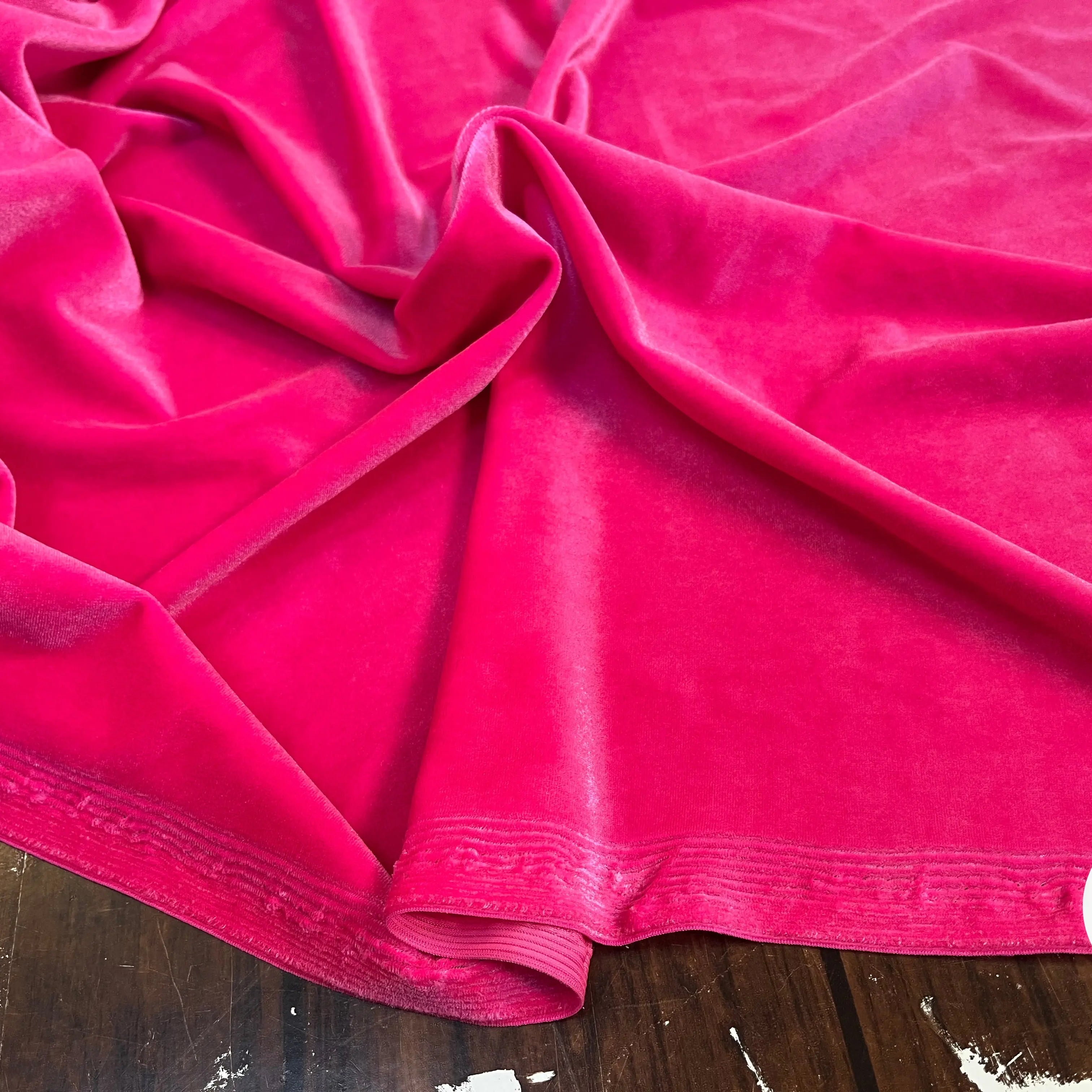 VELOURS CARVICO MAILLE STRETCH ROSE - My Little Coupon