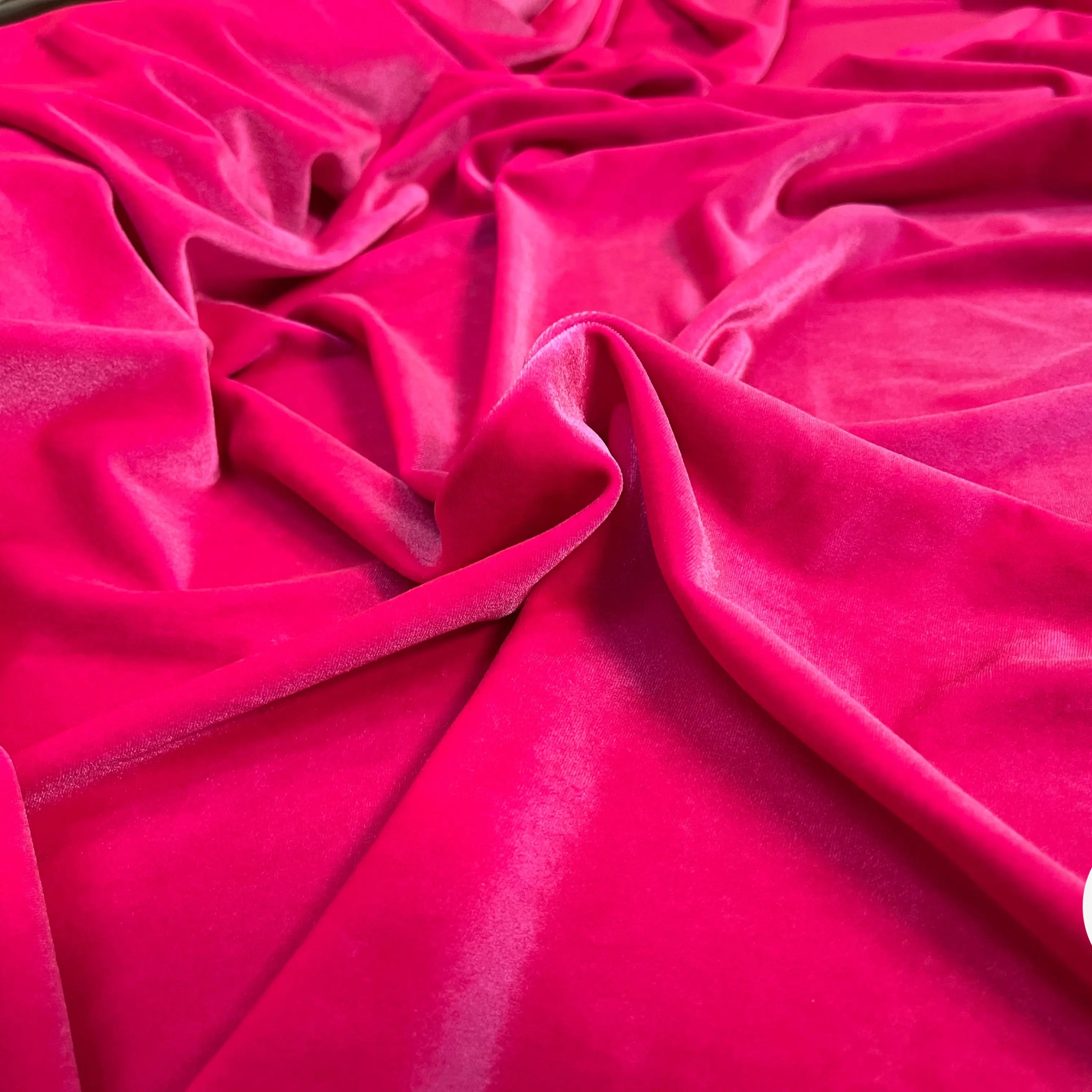 VELOURS CARVICO MAILLE STRETCH ROSE - My Little Coupon