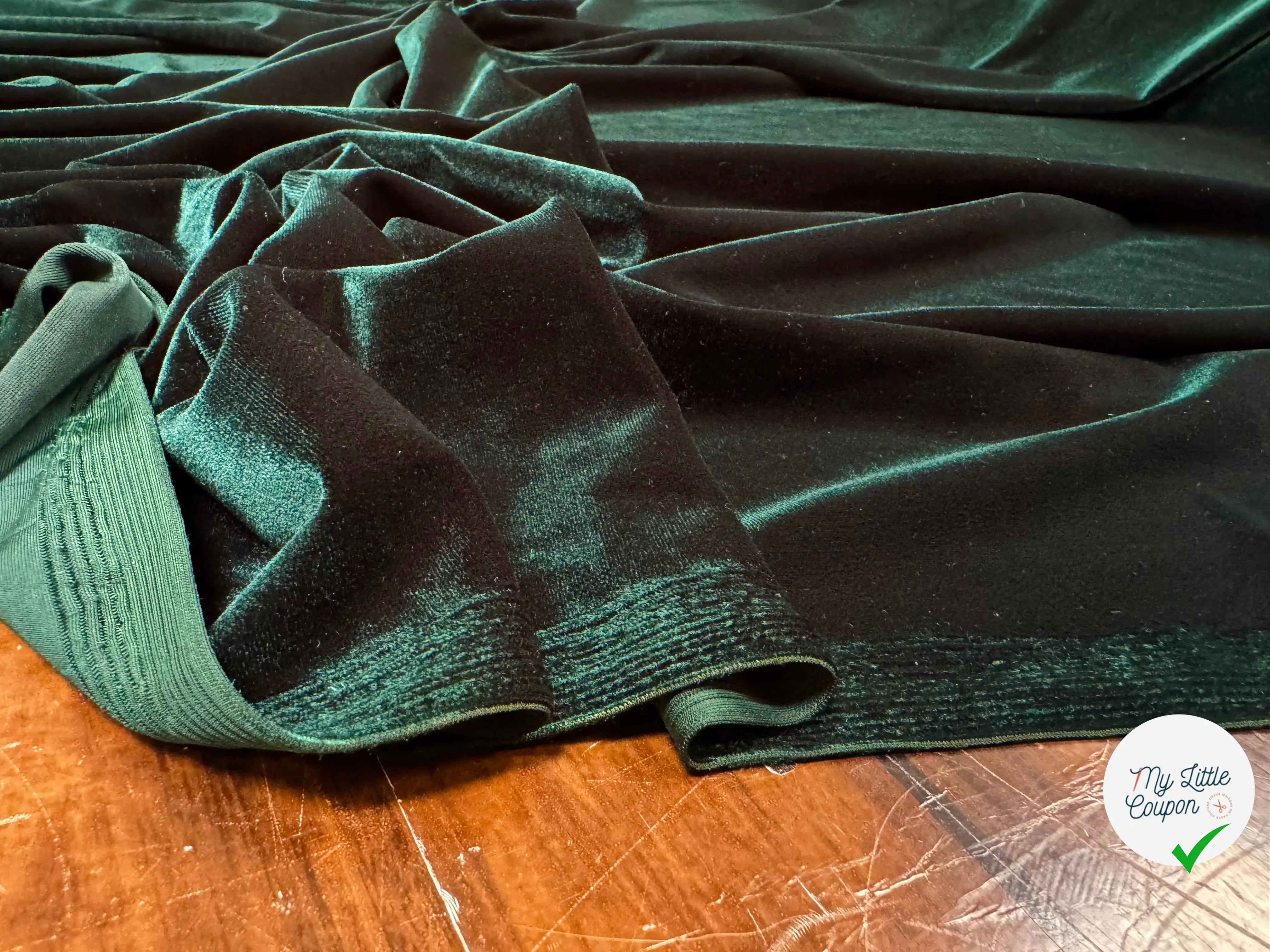 VELOURS CARVICO MAILLE STRETCH SAPIN - My Little Coupon