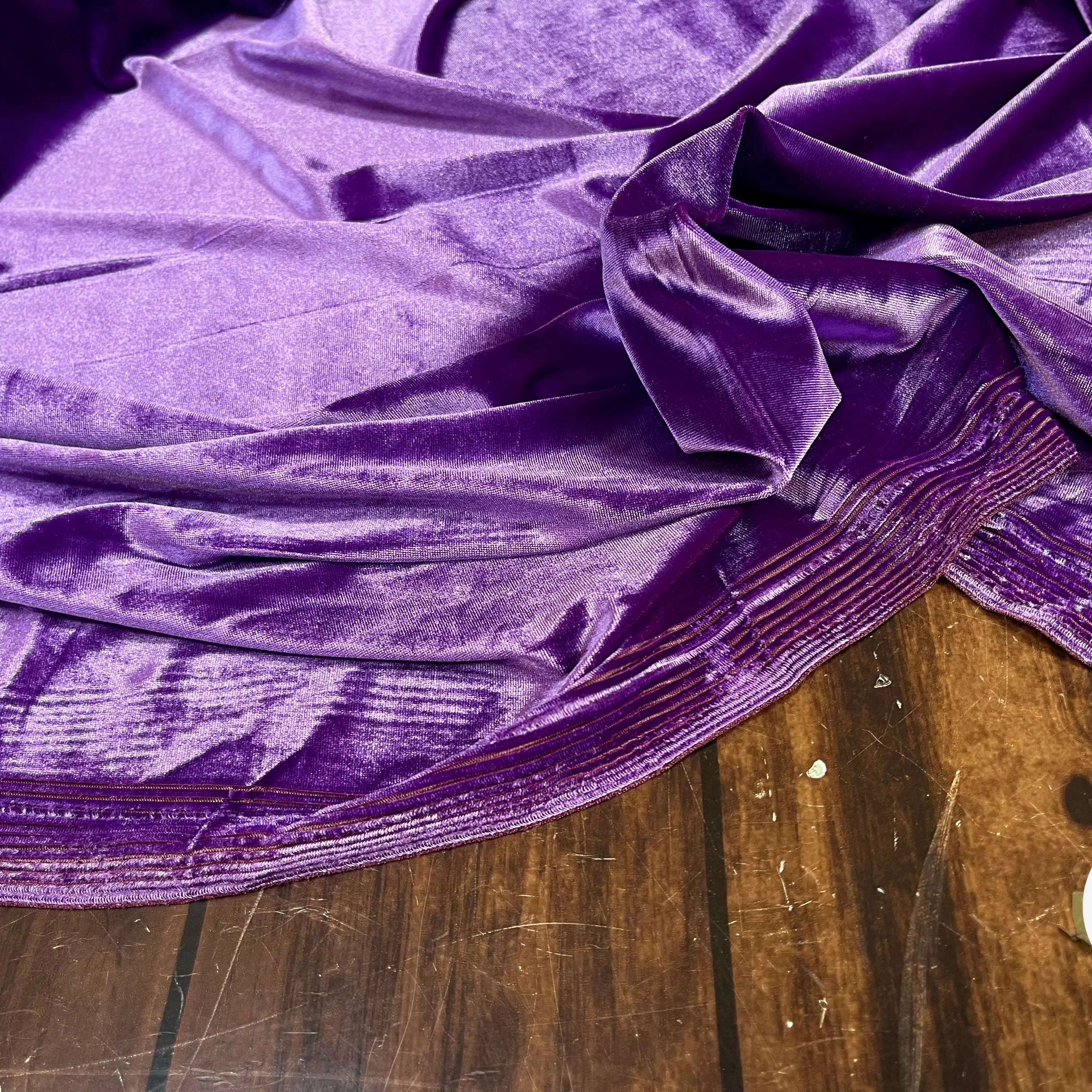 VELOURS CARVICO MAILLE STRETCH VIOLET CLAIR - My Little Coupon