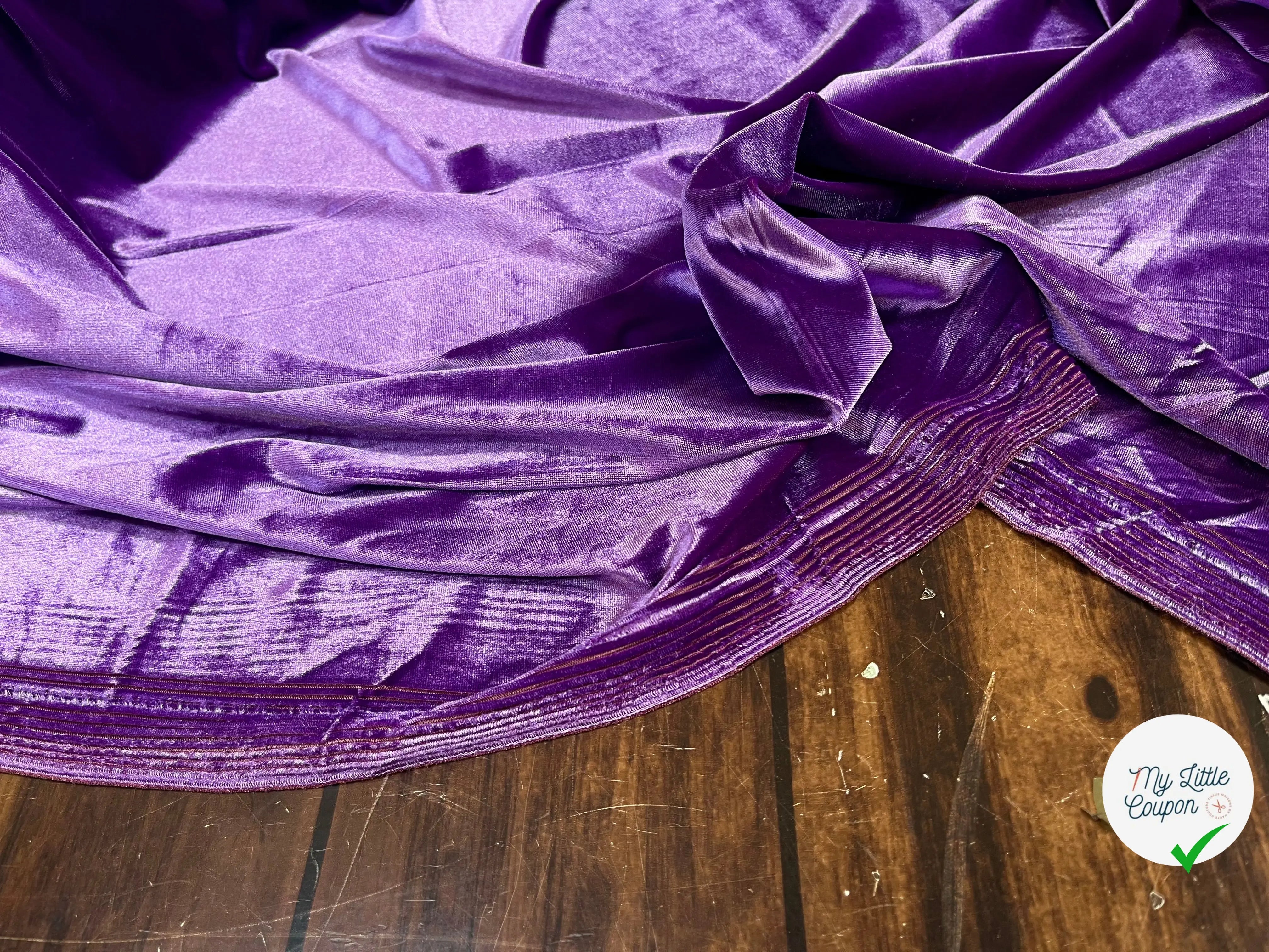 VELOURS CARVICO MAILLE STRETCH VIOLET CLAIR - My Little Coupon