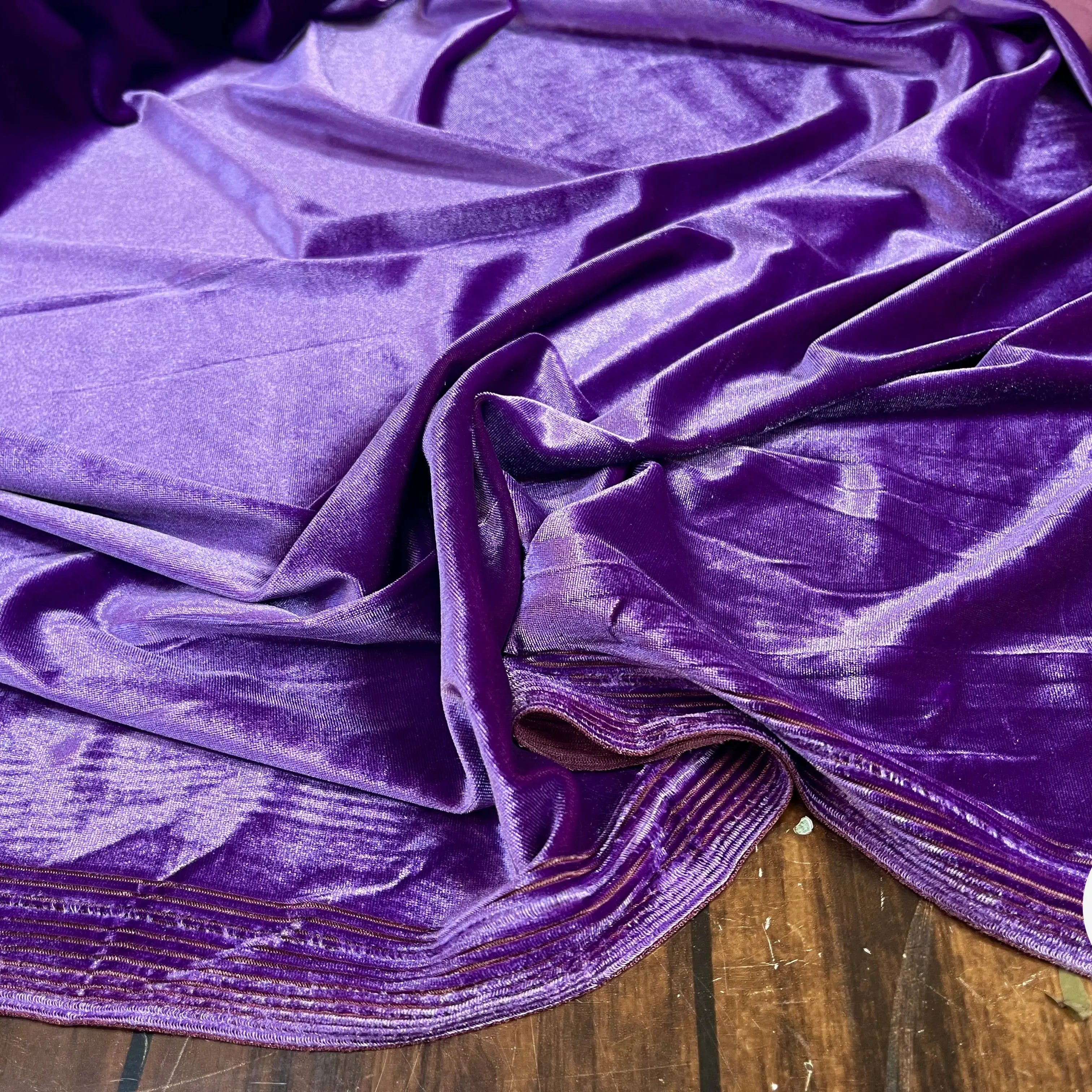 VELOURS CARVICO MAILLE STRETCH VIOLET CLAIR - My Little Coupon