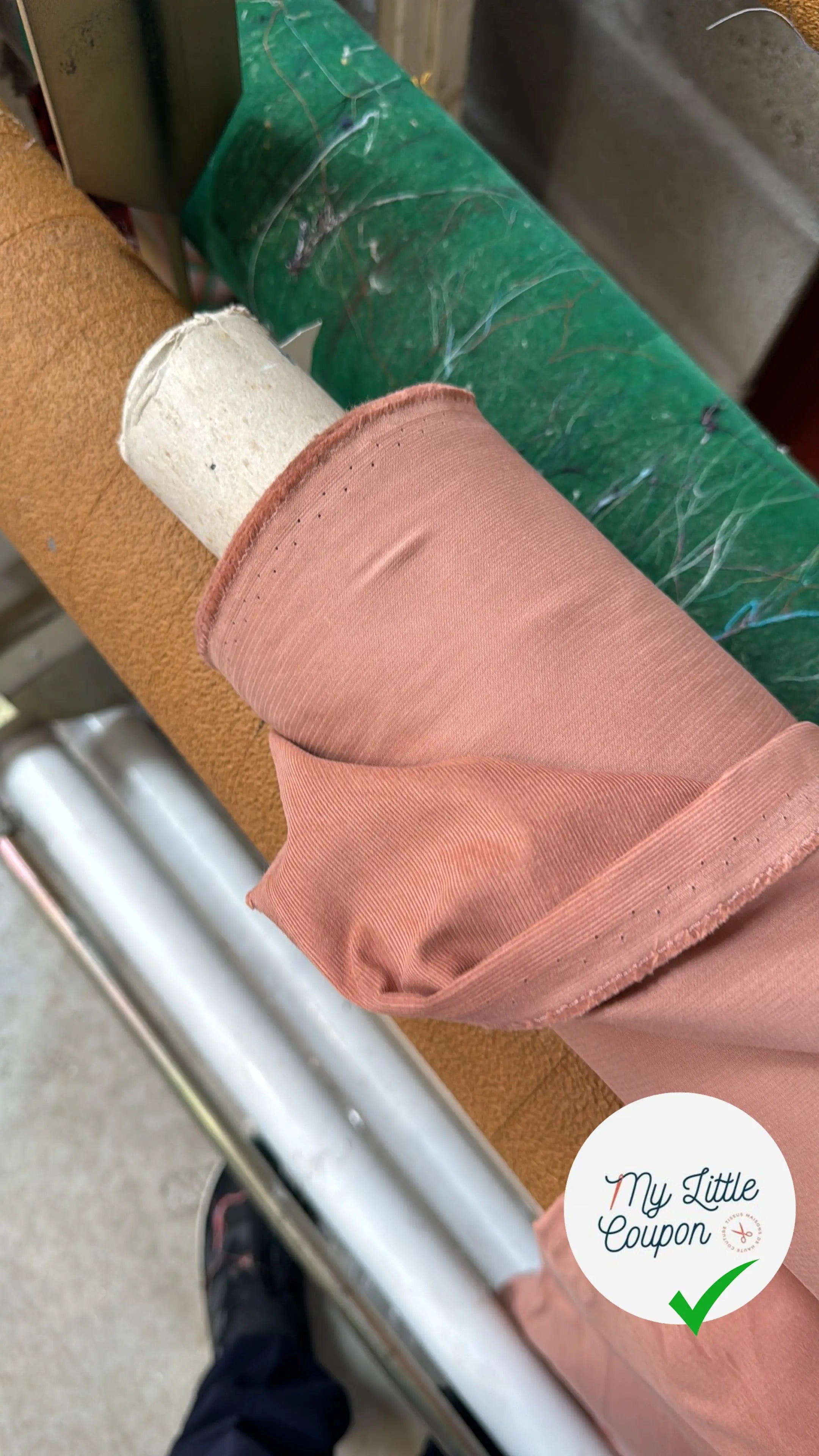 VELOURS CHEMISE 1000 RAIES ROSE TERREÂ - My Little Coupon