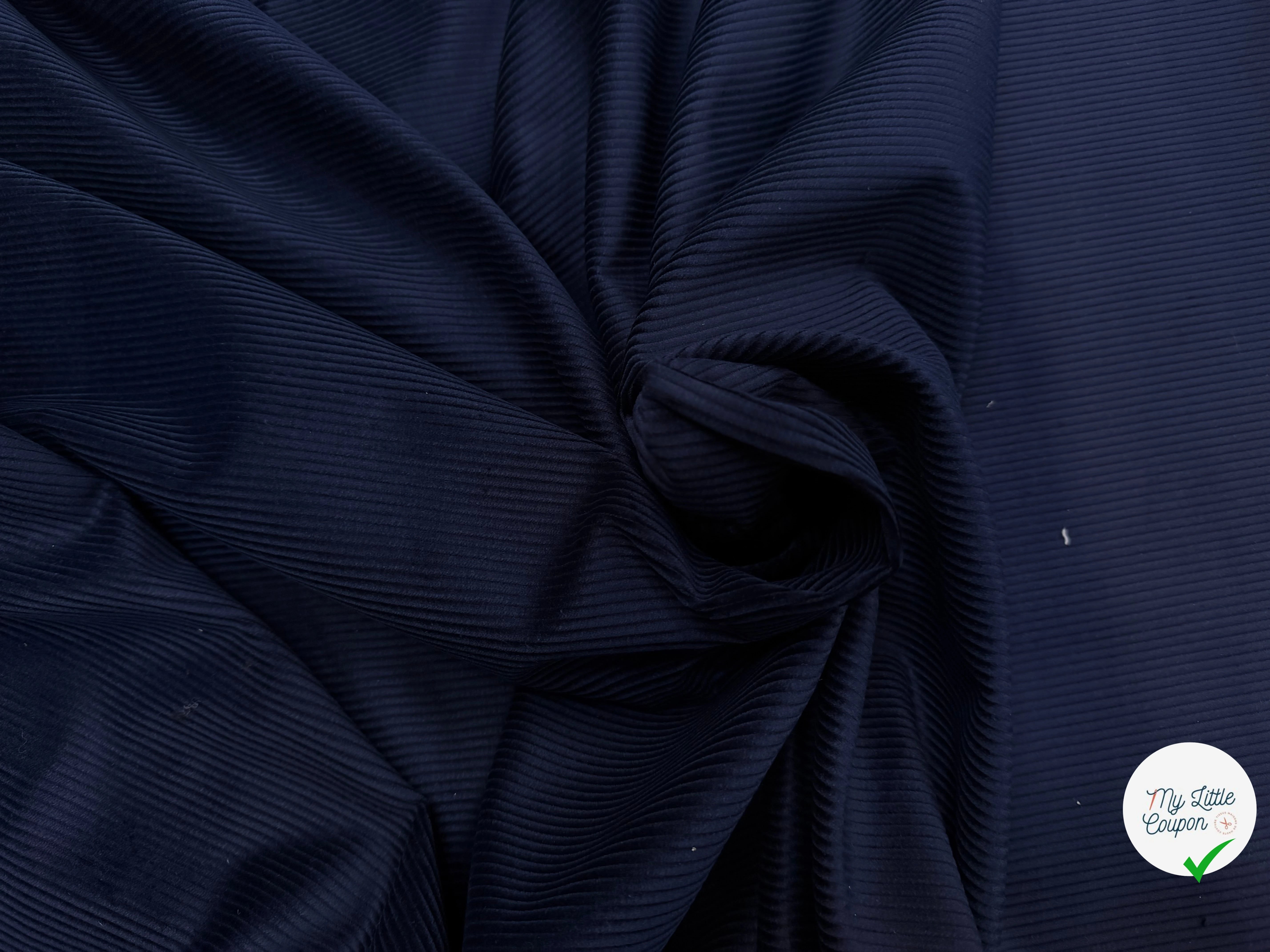 VELOURS CLASSIC 500 RAIES BLEU NUIT - My Little Coupon