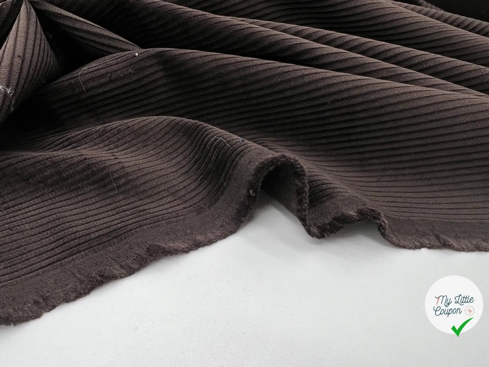 VELOURS CÔTELÉ 300RAIES MARRON - My Little Coupon - tissu - coudre
