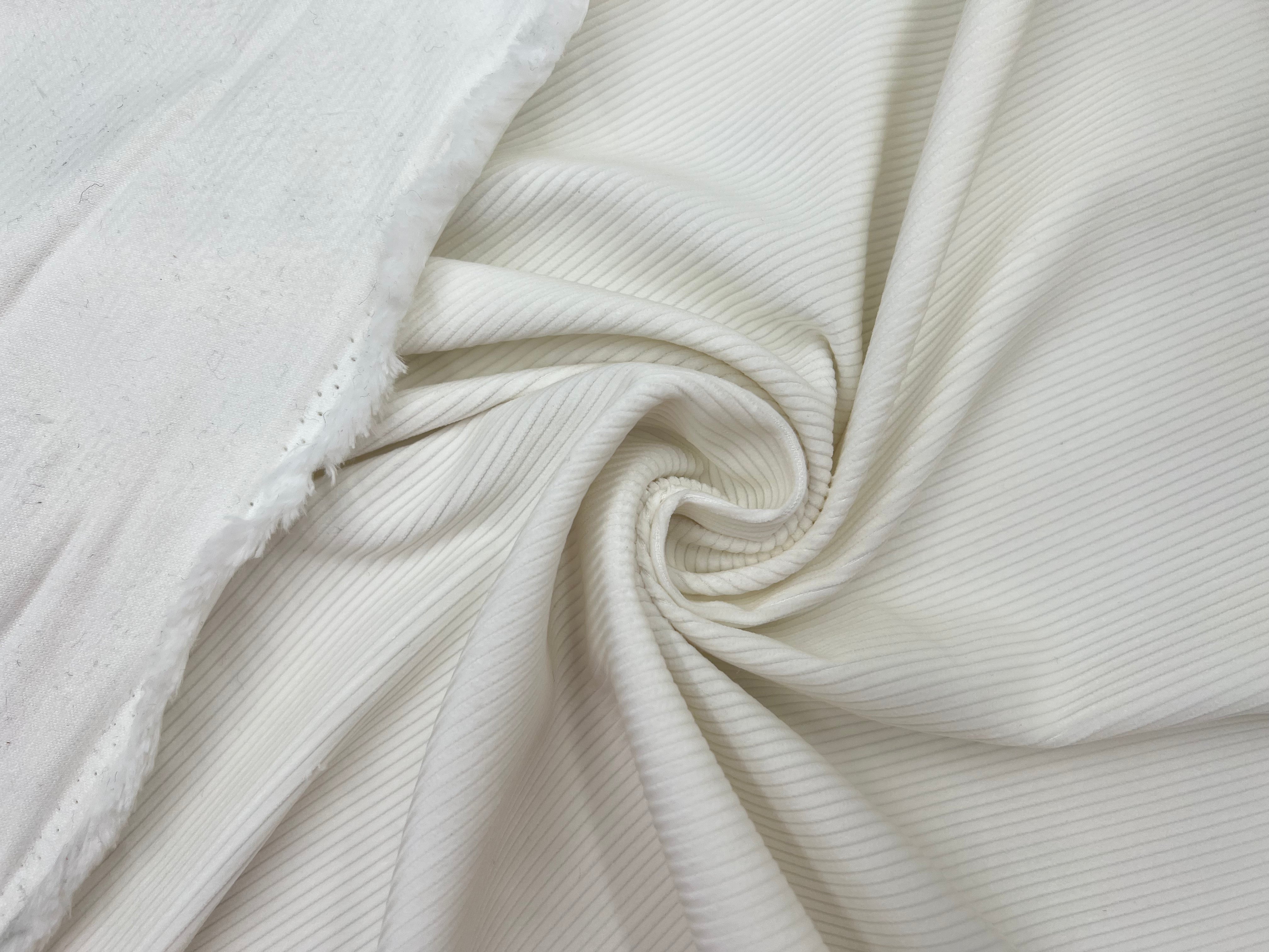 VELOURS CÔTELÉ BLANC MSO