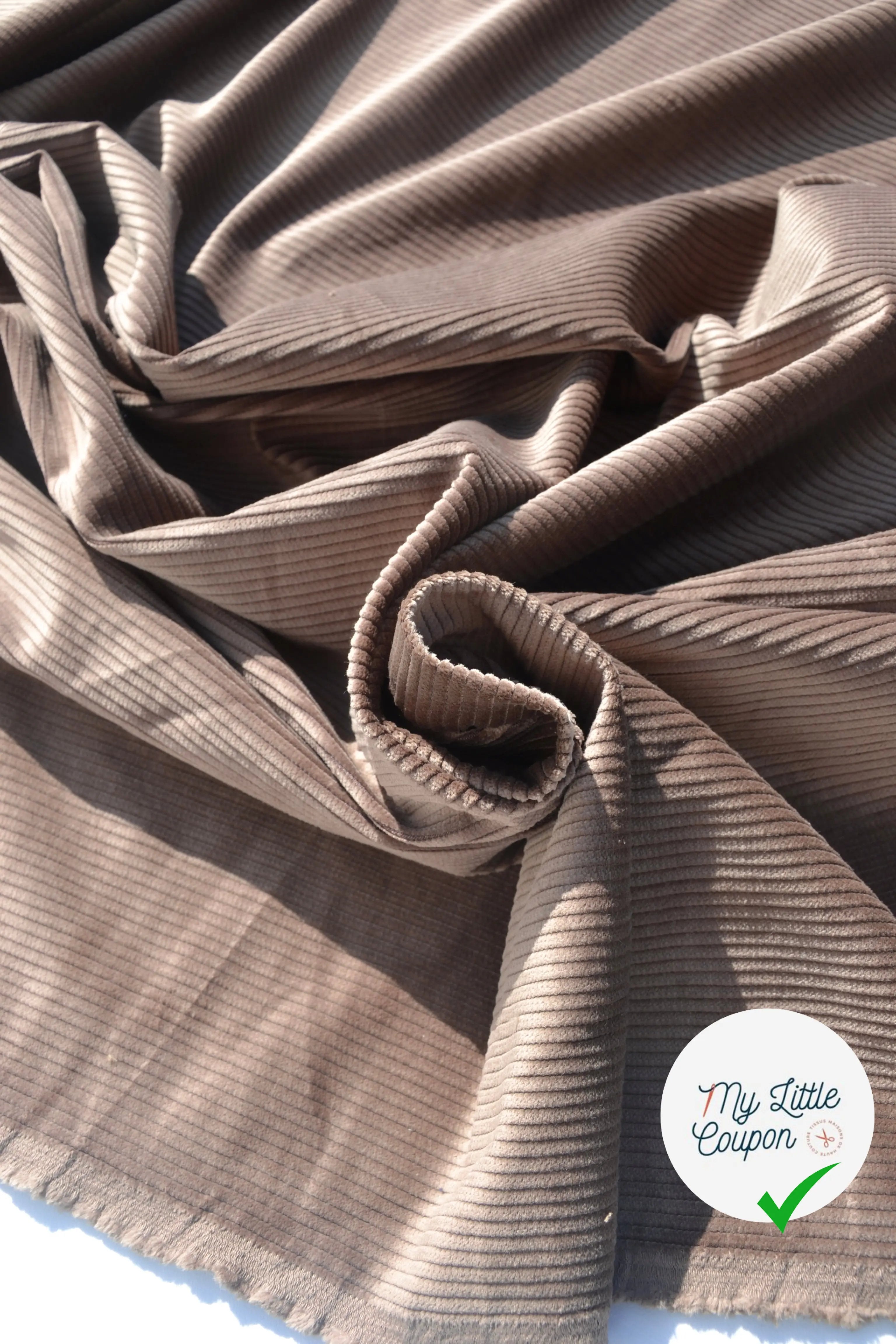 VELOURS CÔTELÉ CHIC NOISETTE STRETCH MSO