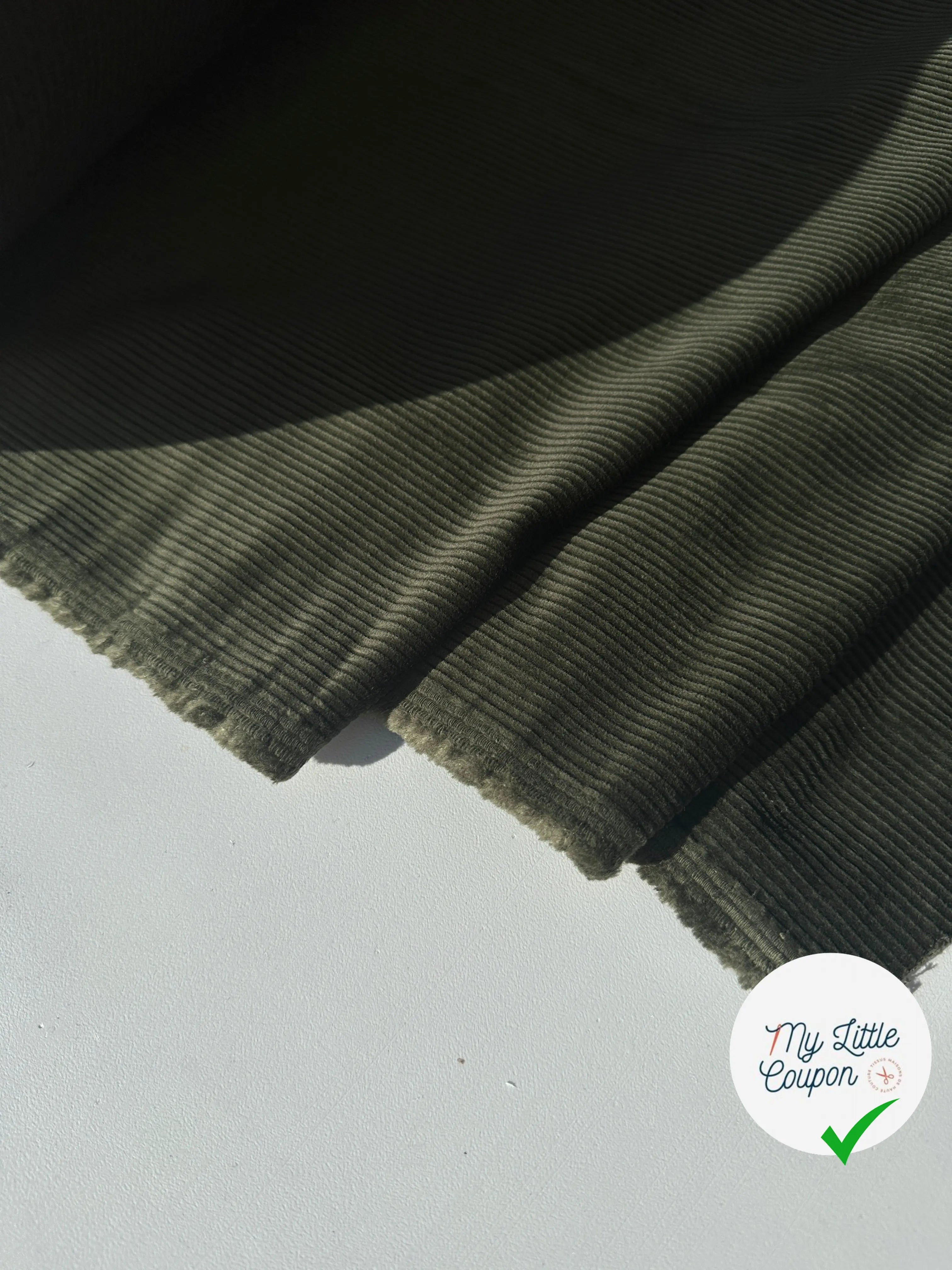 VELOURS CÔTELÉ CHIC VERT STRETCH MSO