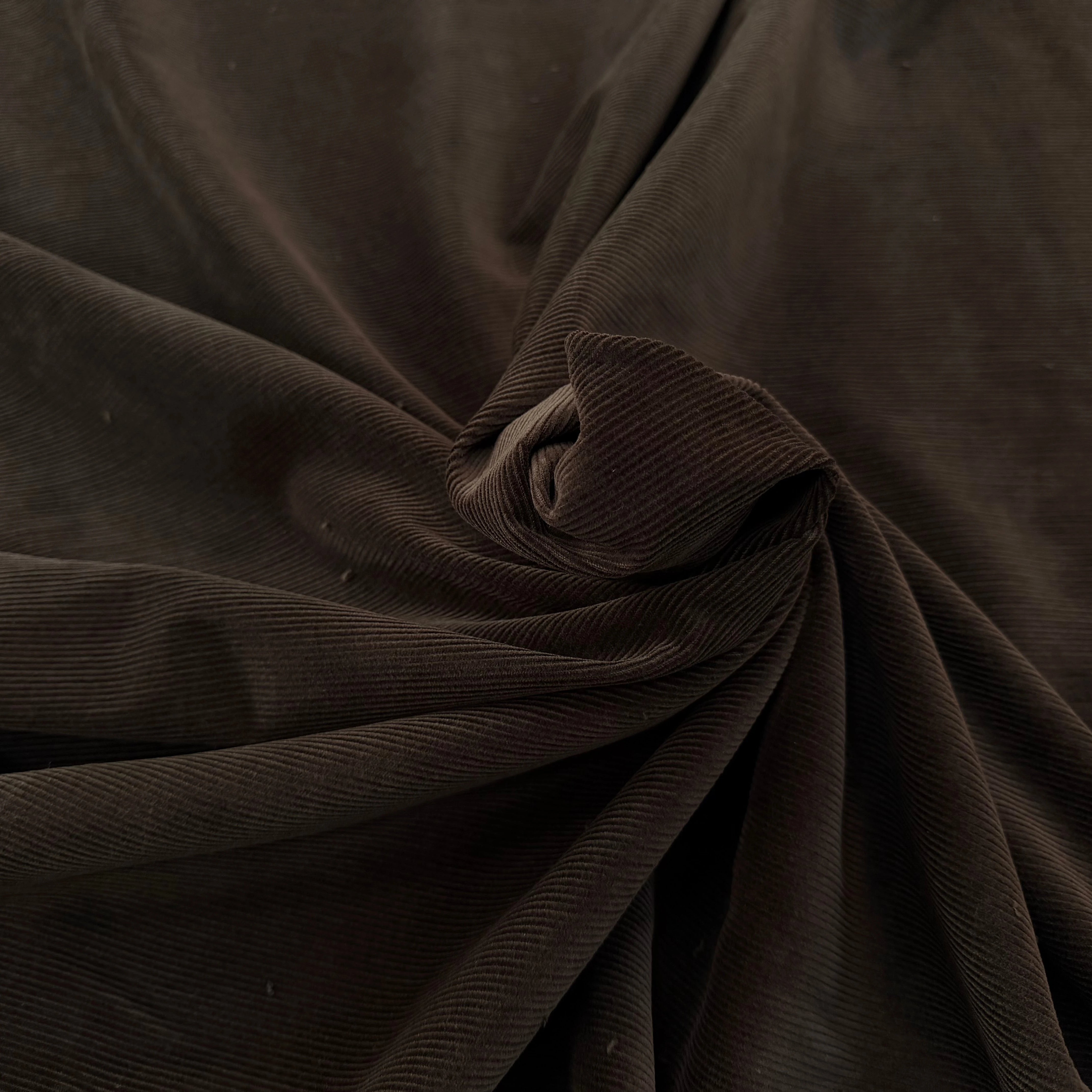 VELOURS COTELE EN COTON 1000 RAIES CAFE - My Little Coupon