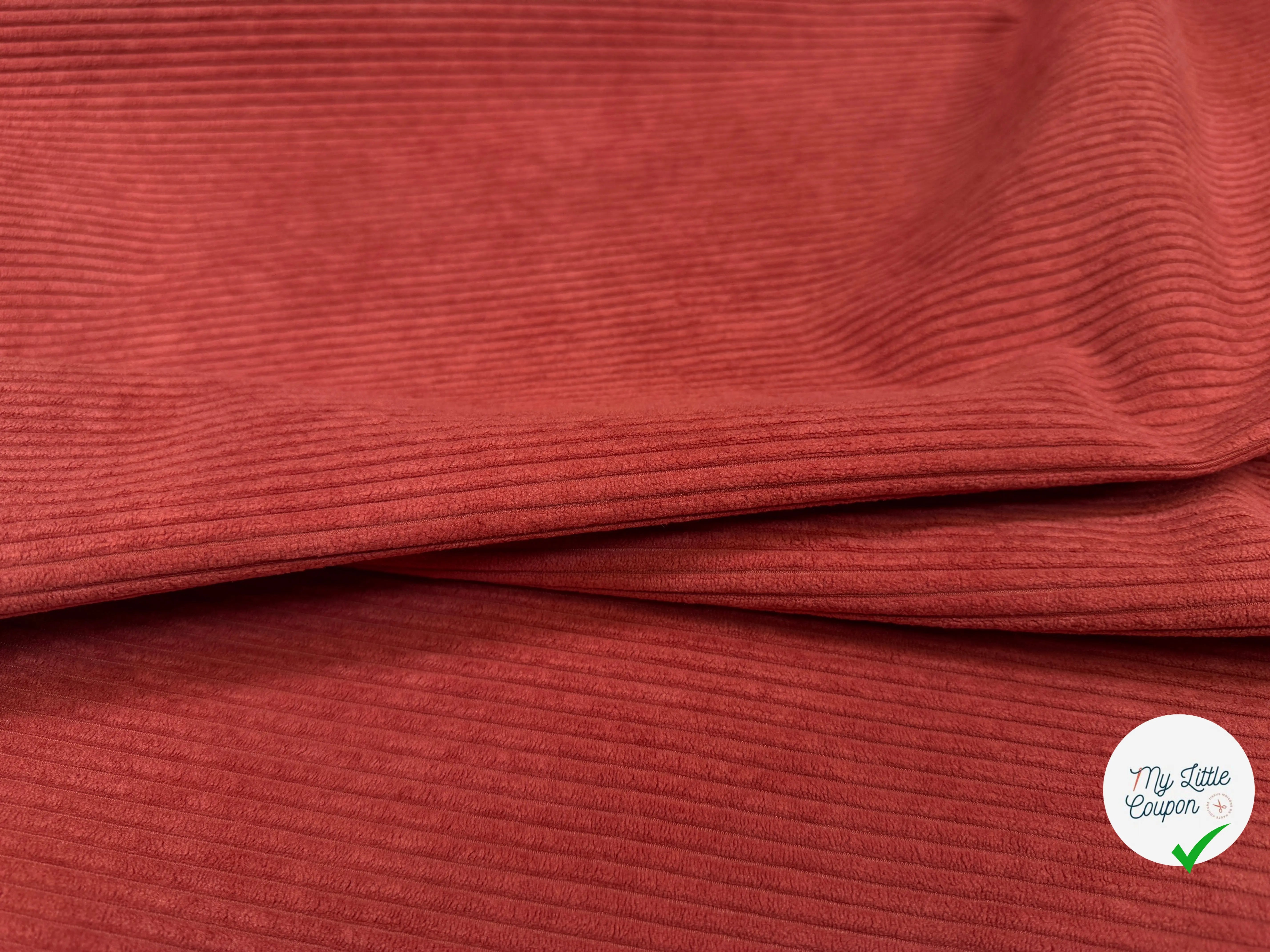 VELOURS COTELÉ TERACOTTA - My Little Coupon