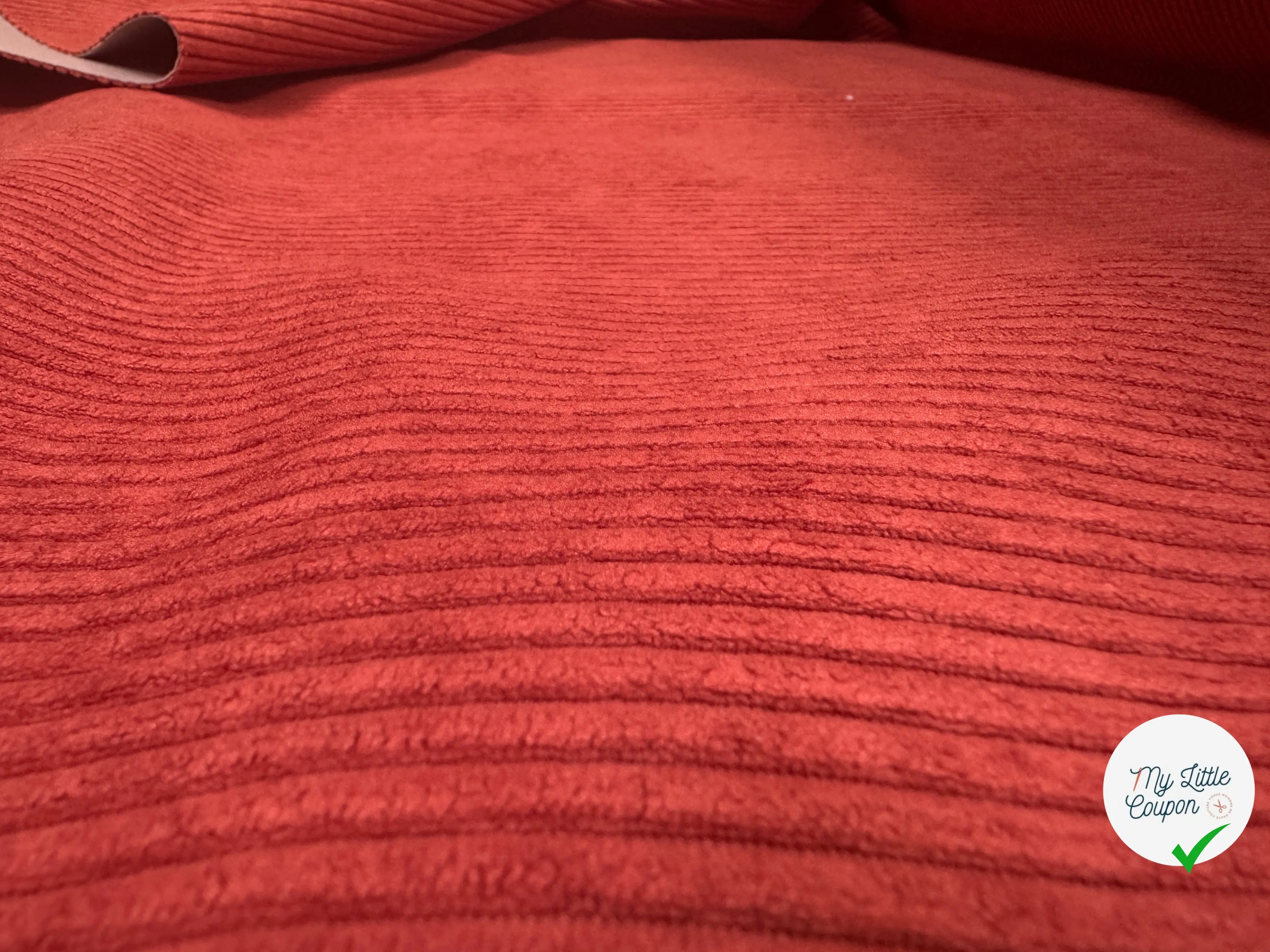 VELOURS COTELÉ TERACOTTA - My Little Coupon