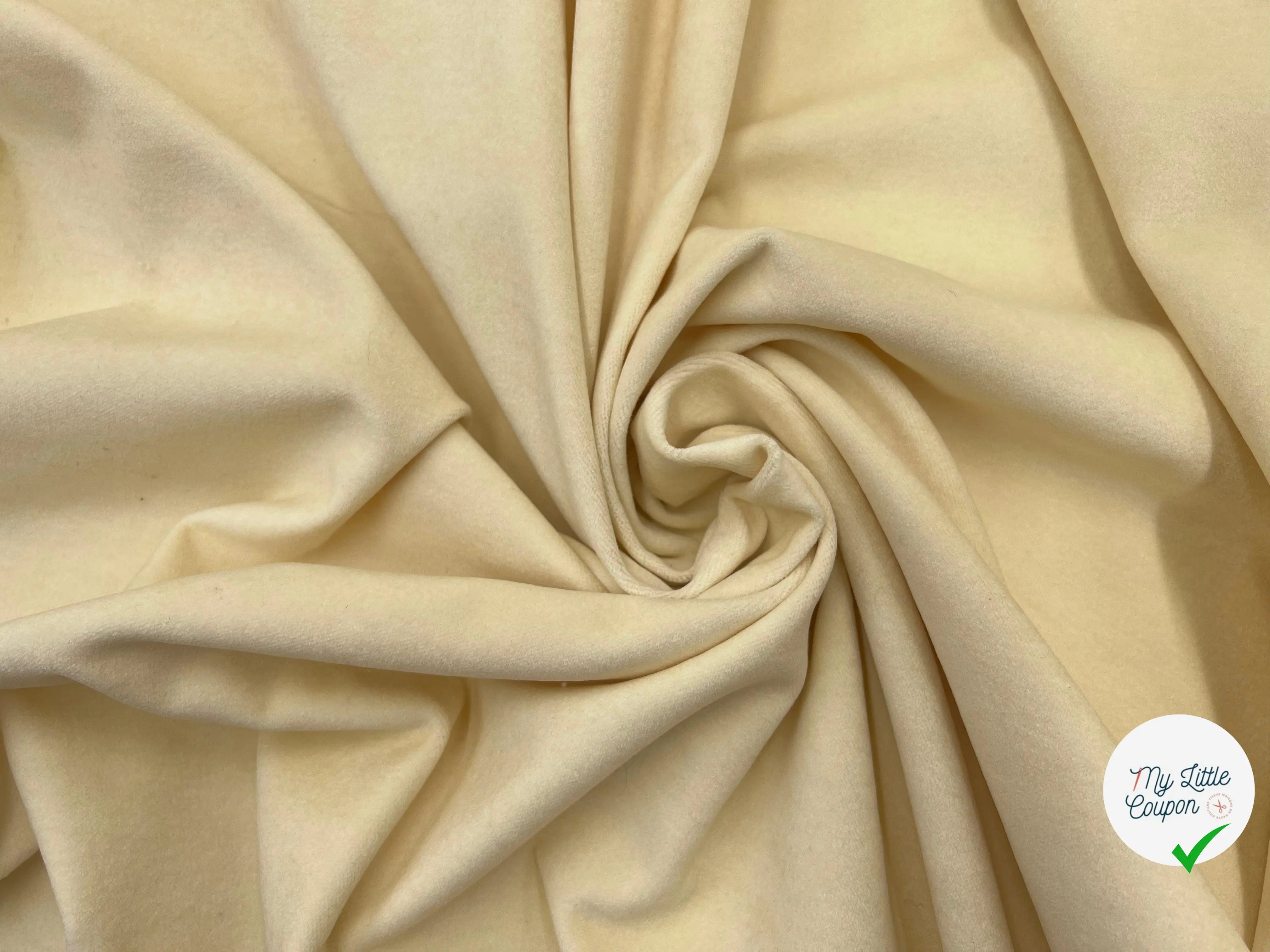 VELOURS COTON ÉCRU - My Little Coupon - tissu - coudre