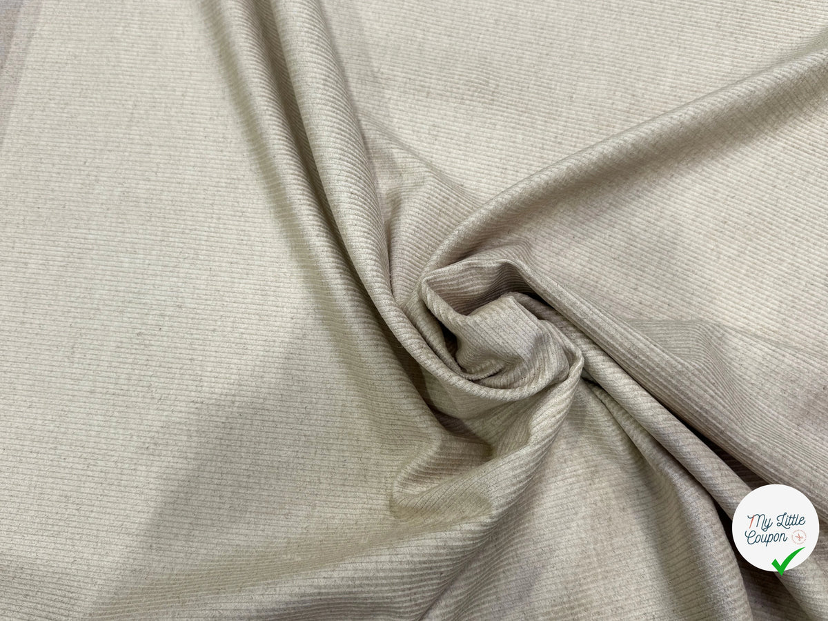 VELOURS COTON ET LIN 300 RAIES NATUREL 74% COTON 26% LIN - My Little Coupon