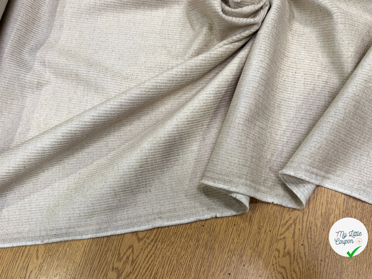 VELOURS COTON ET LIN 300 RAIES NATUREL 74% COTON 26% LIN - My Little Coupon