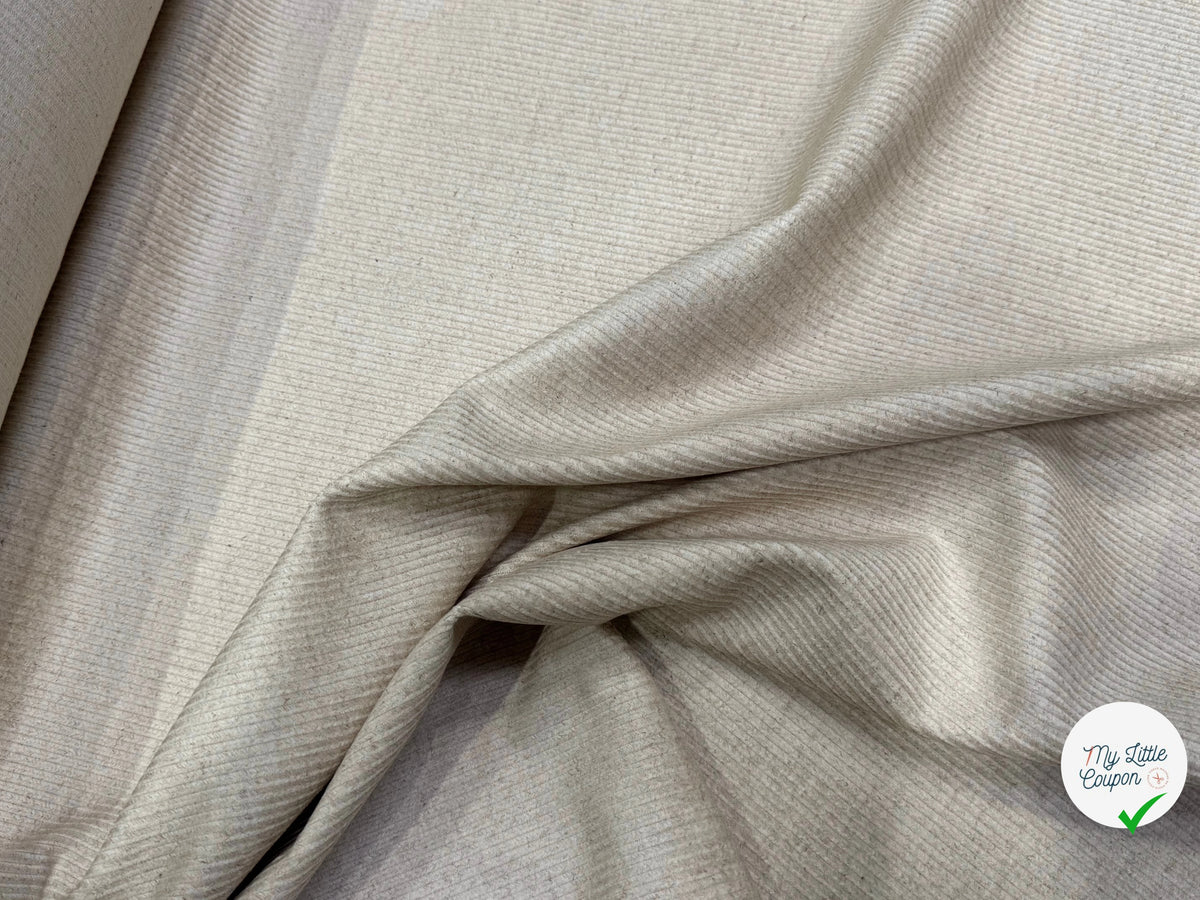 VELOURS COTON ET LIN 300 RAIES NATUREL 74% COTON 26% LIN - My Little Coupon