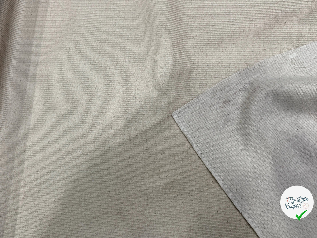 VELOURS COTON ET LIN 300 RAIES NATUREL 74% COTON 26% LIN - My Little Coupon