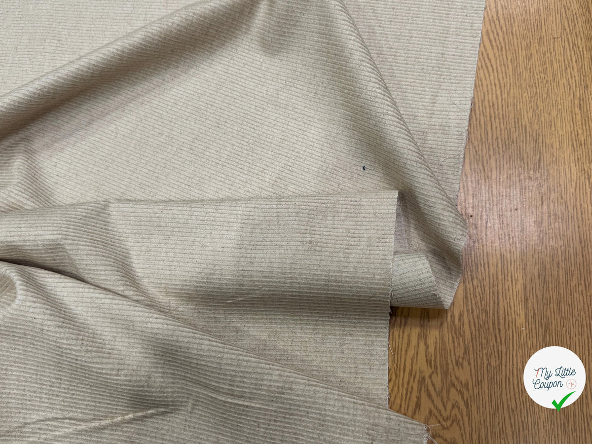 VELOURS COTON ET LIN 300 RAIES NATUREL 74% COTON 26% LIN - My Little Coupon