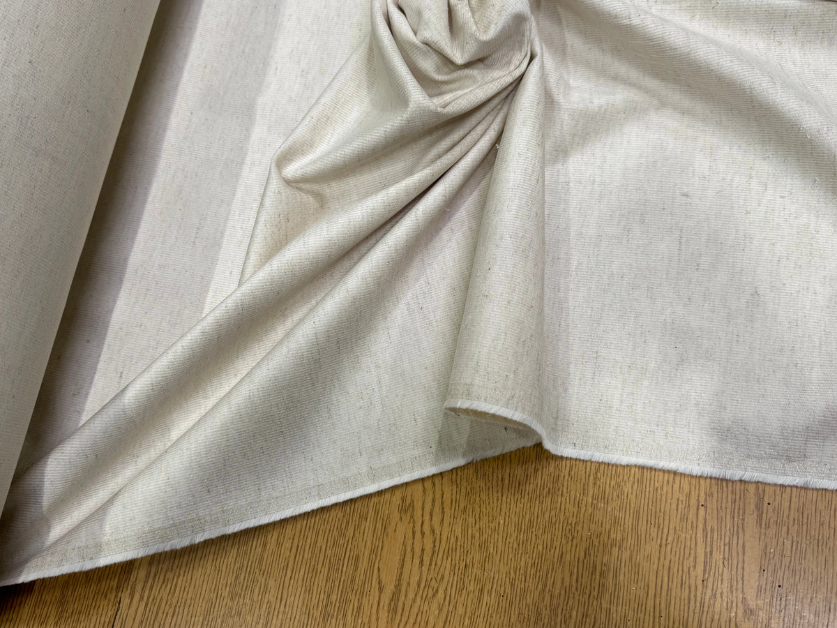 VELOURS COTON ET LIN 600 RAIES STRETCH NATUREL 82% COTON 16% LIN - My Little Coupon