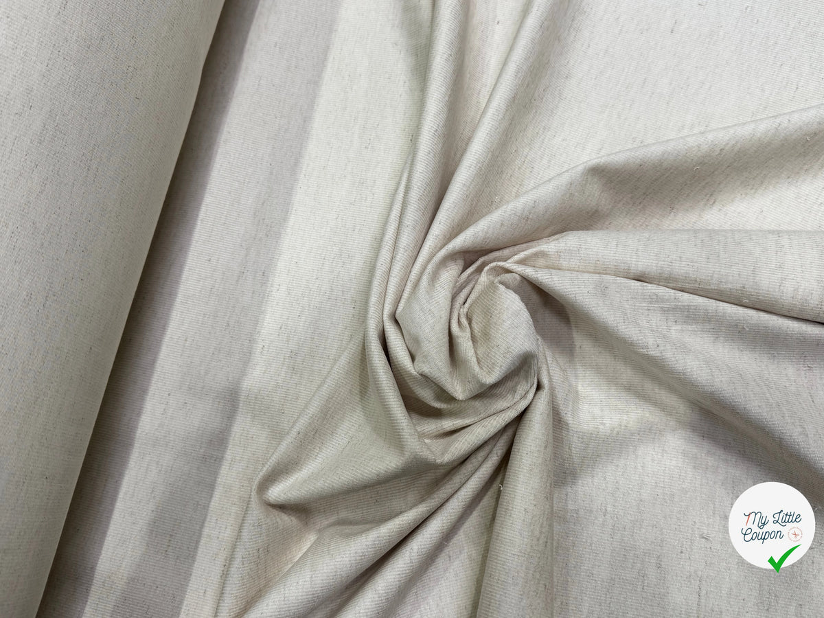 VELOURS COTON ET LIN 600 RAIES STRETCH NATUREL 82% COTON 16% LIN - My Little Coupon