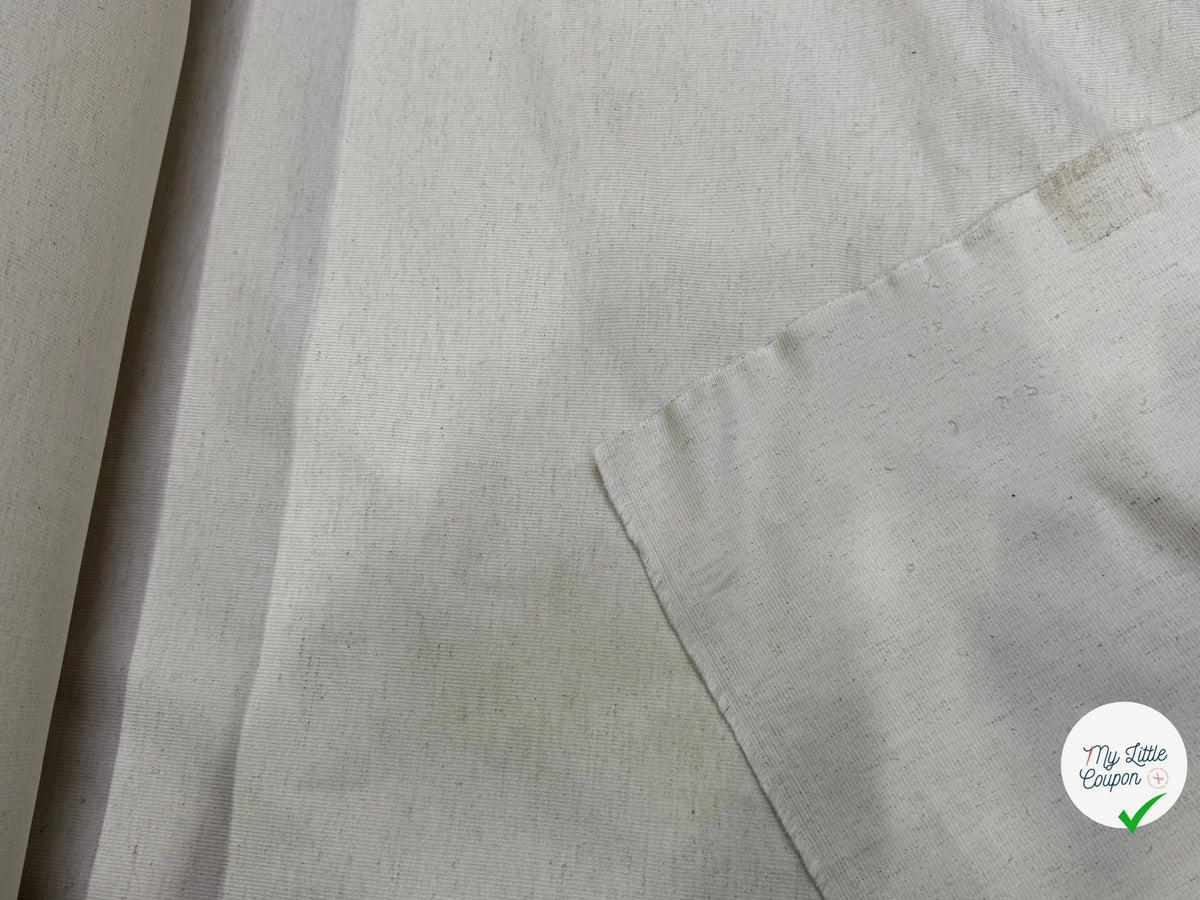 VELOURS COTON ET LIN 600 RAIES STRETCH NATUREL 82% COTON 16% LIN - My Little Coupon