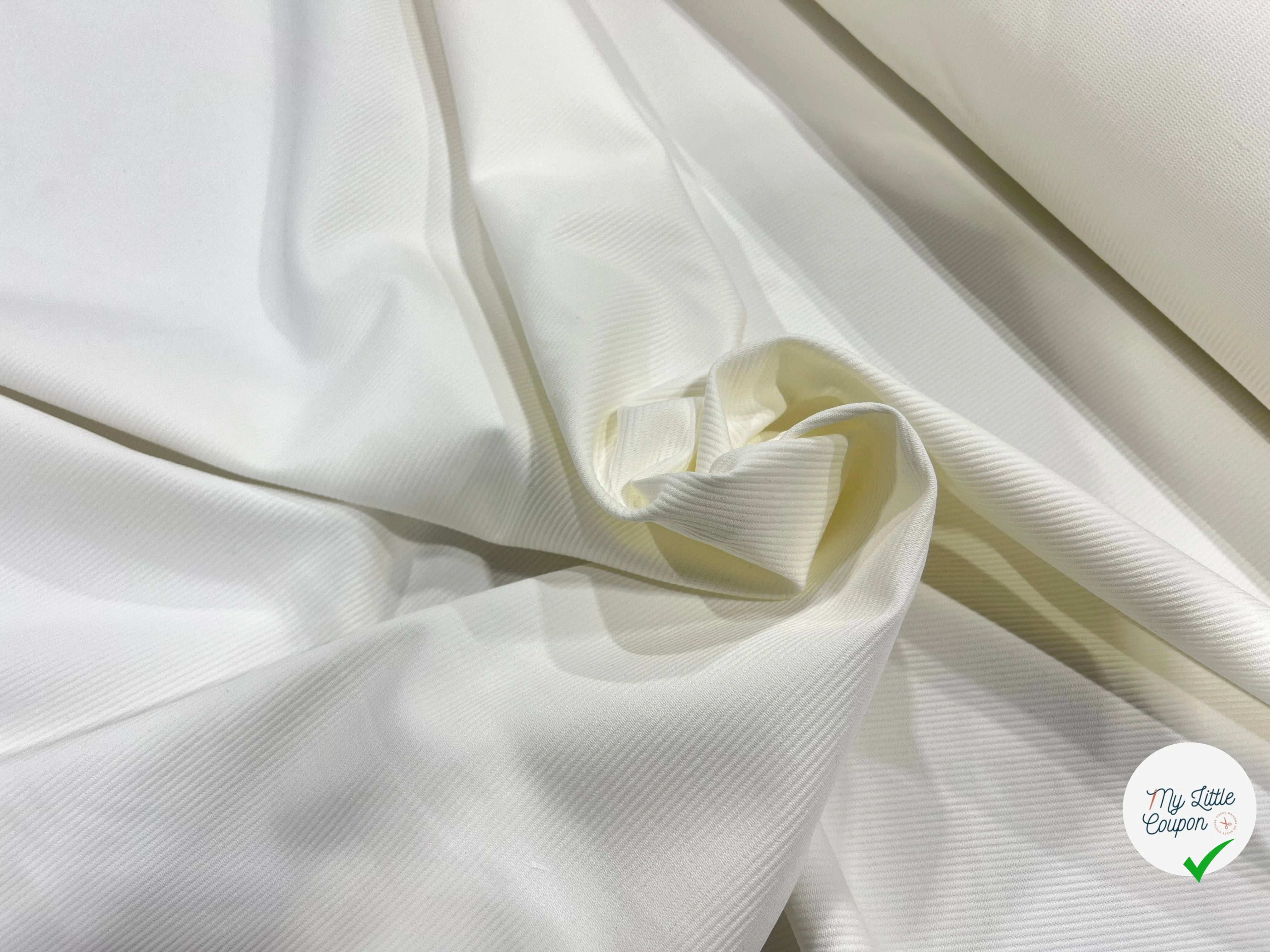 VELOURS COTON STRETCH BLANC CASSÉ - My Little Coupon