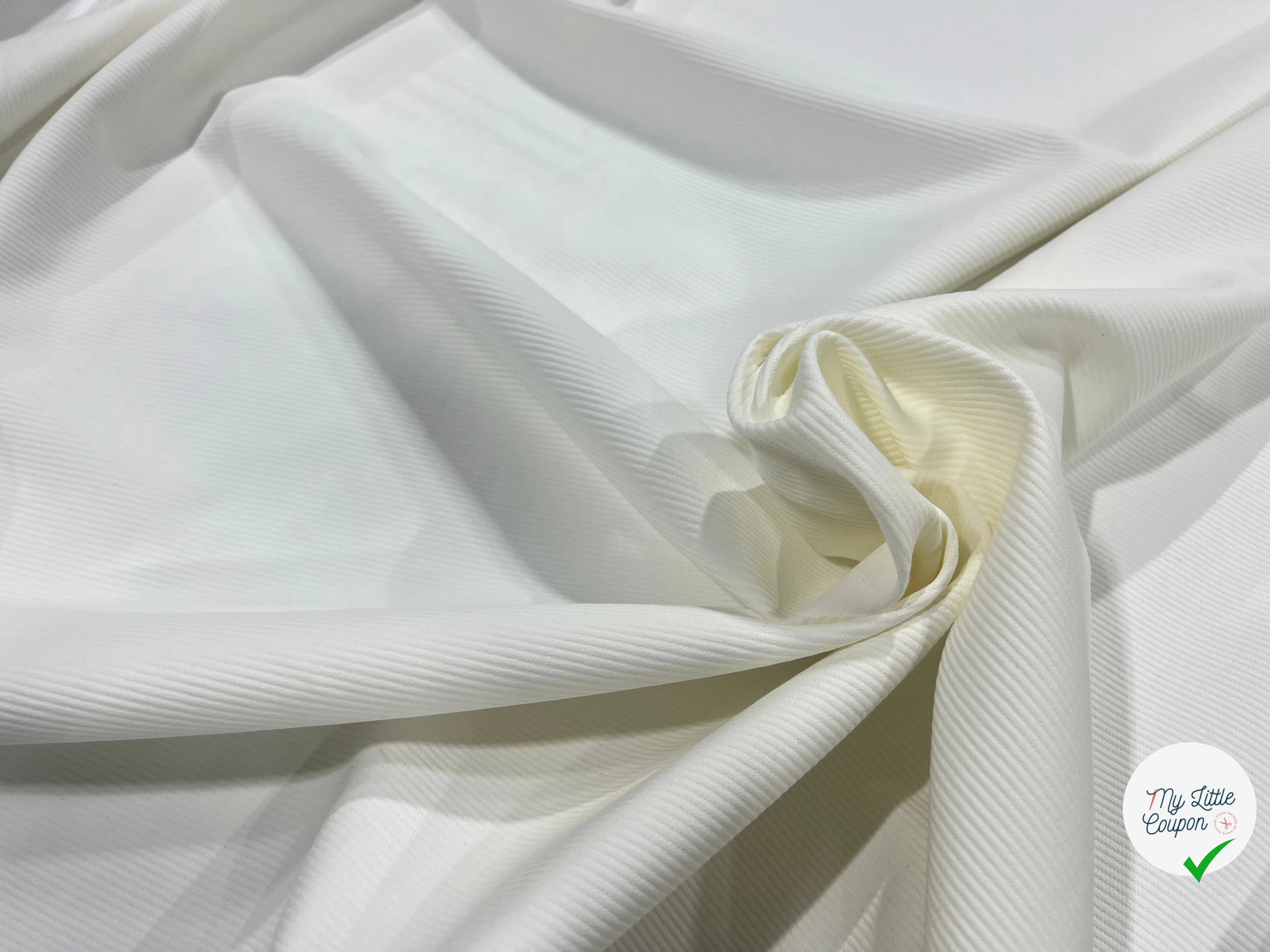 VELOURS COTON STRETCH BLANC CASSÉ - My Little Coupon