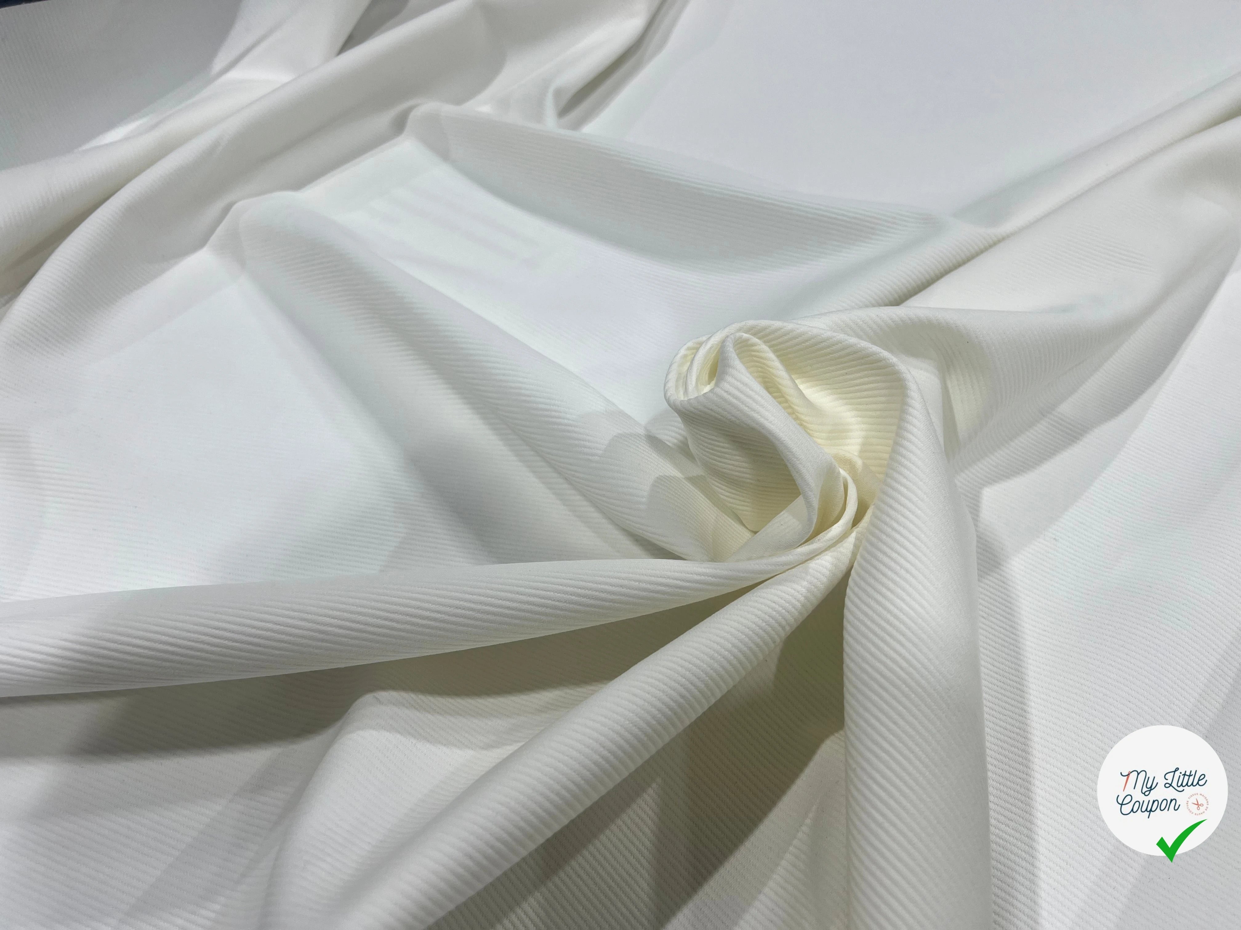 VELOURS COTON STRETCH BLANC CASSÉ - My Little Coupon