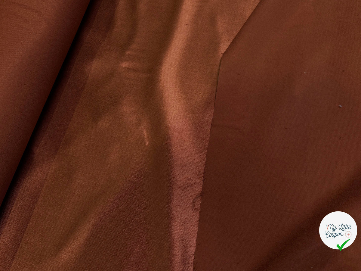 VELOURS COTON VISCOSE FAUX-UNI STRETCH ROUILLE 56% COTON 42% VISCOSE - My Little Coupon
