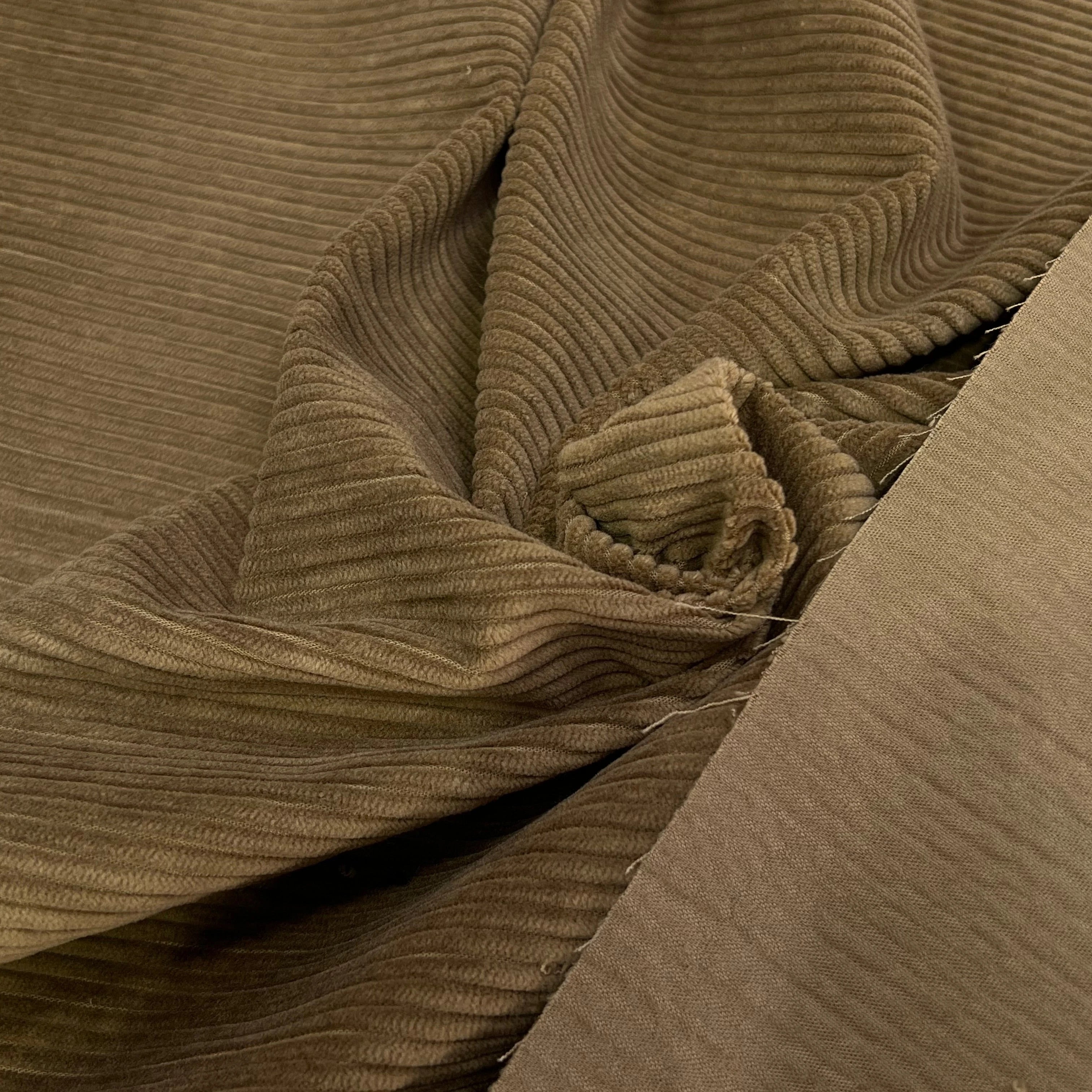 VELOURS DE COTON CLASSIC 500 RAIES BEIGE MARRONÉ - My Little Coupon