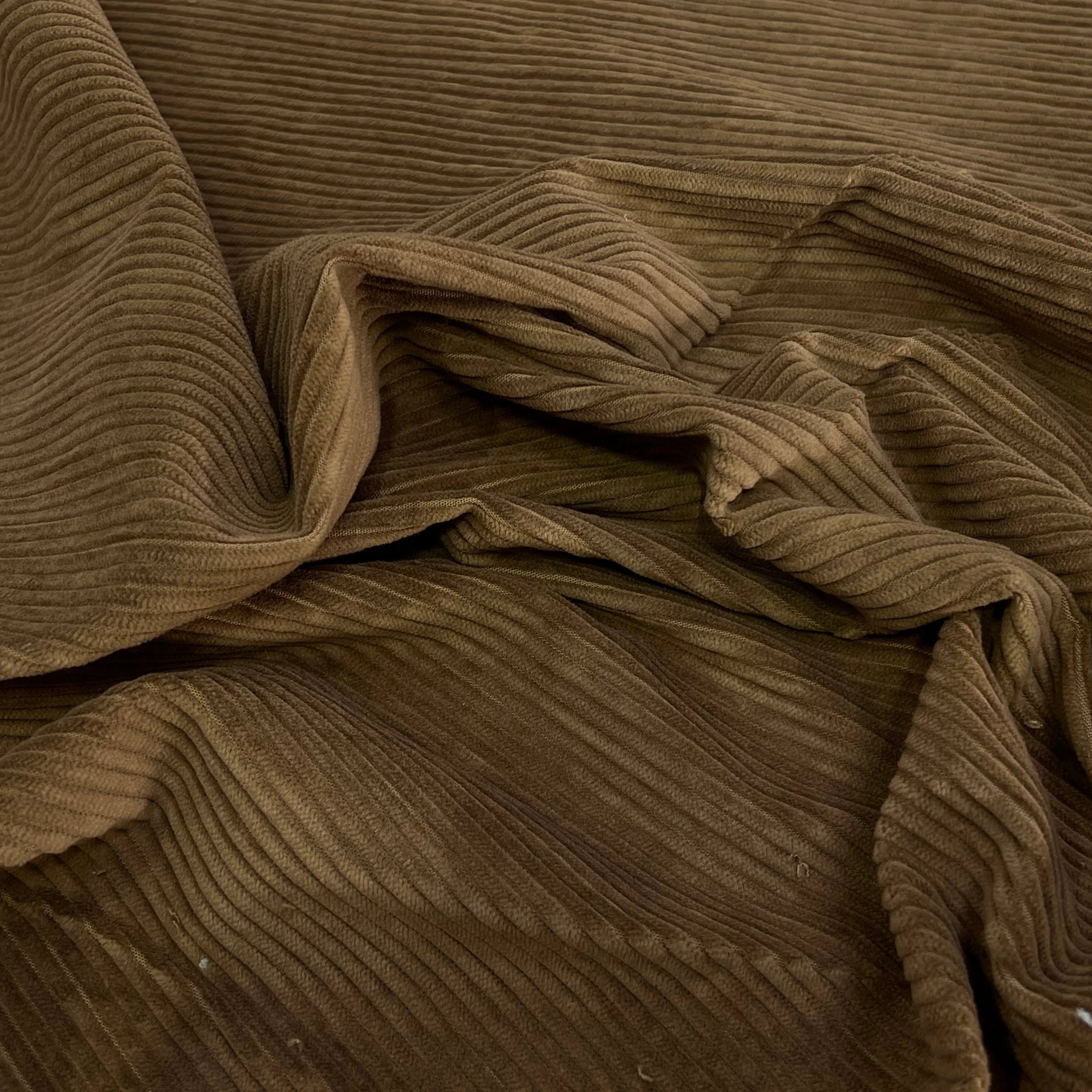 VELOURS DE COTON CLASSIC 500 RAIES BEIGE MARRONÉ - My Little Coupon
