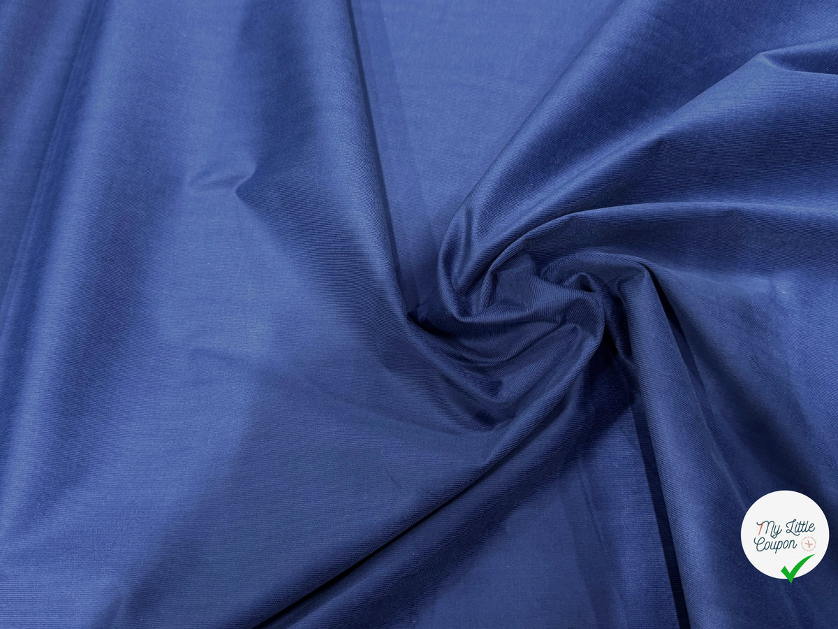 VELOURS DE COTON CLASSIQUE 1000 RAIES STRETCH BLEU 97% COTON - My Little Coupon